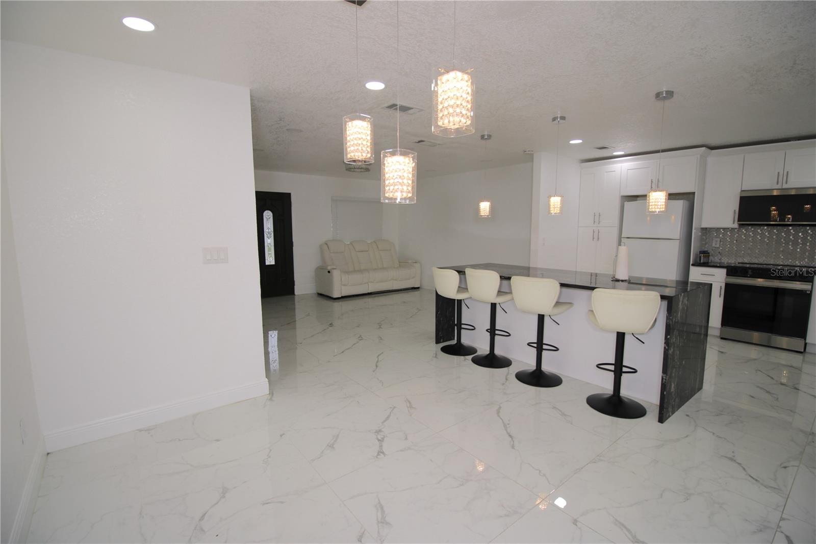 View from the formal dining room