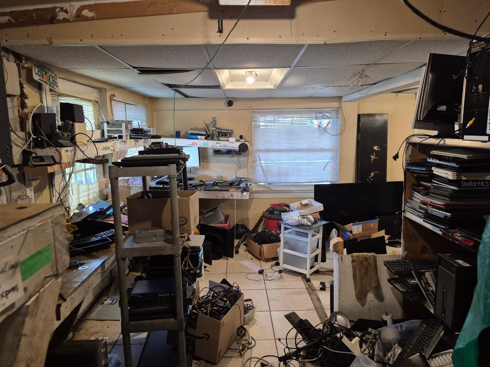 Back Room of Repair Shop.