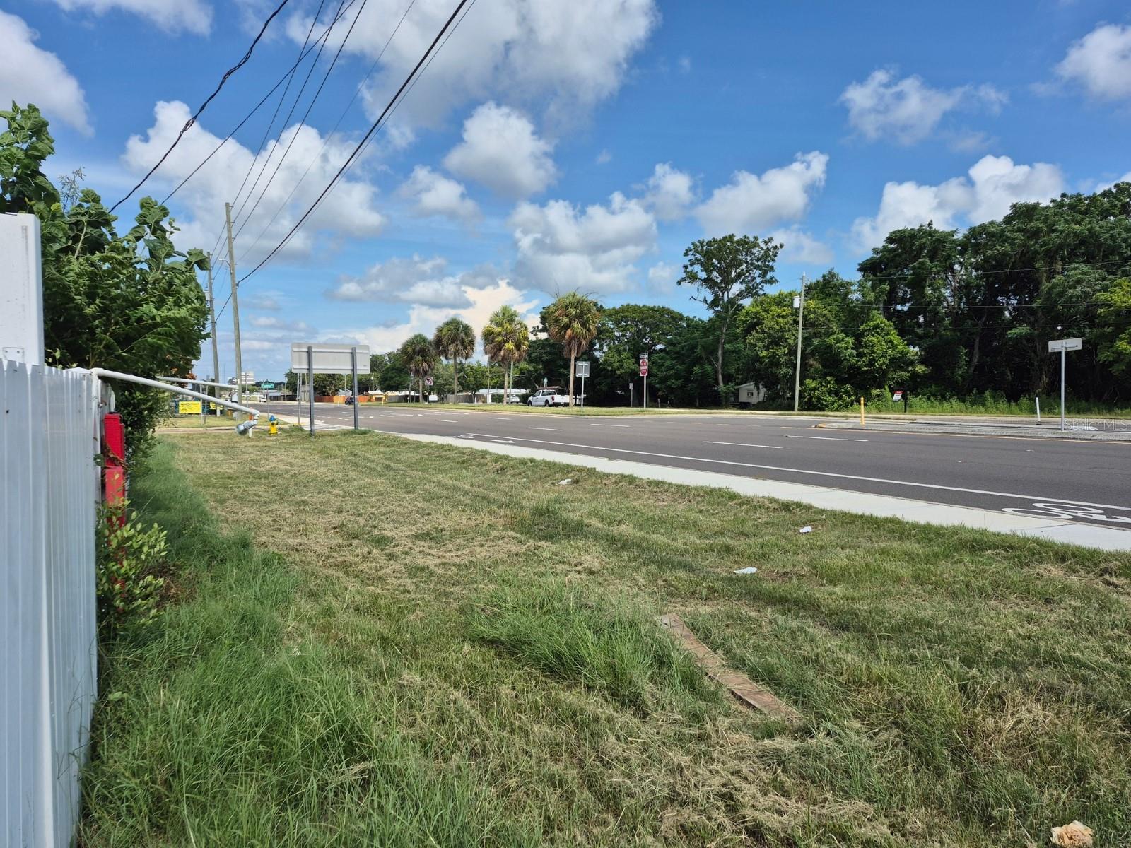 Looking South East from corner of property.