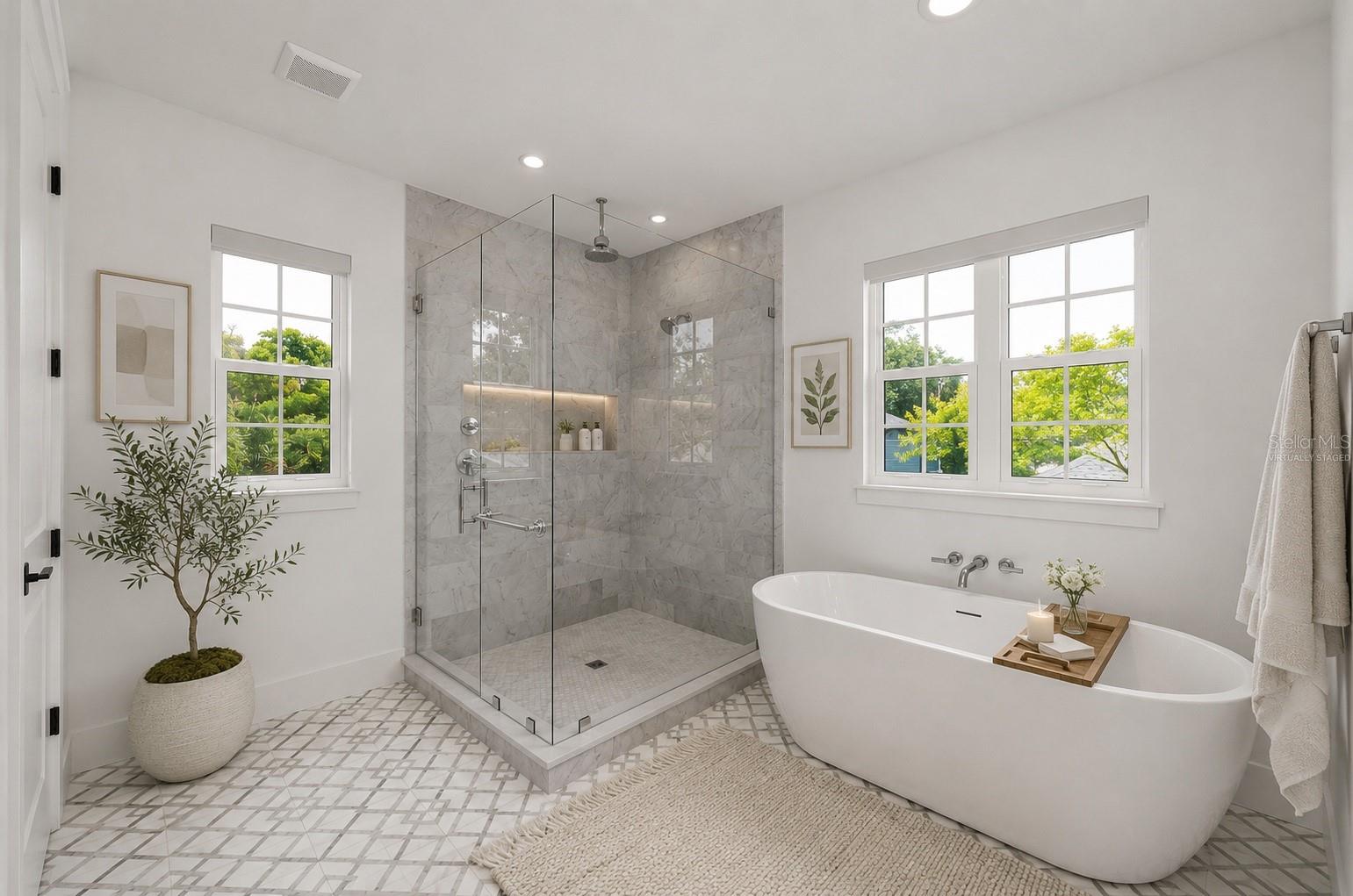 Primary Bathroom - Virtually Staged