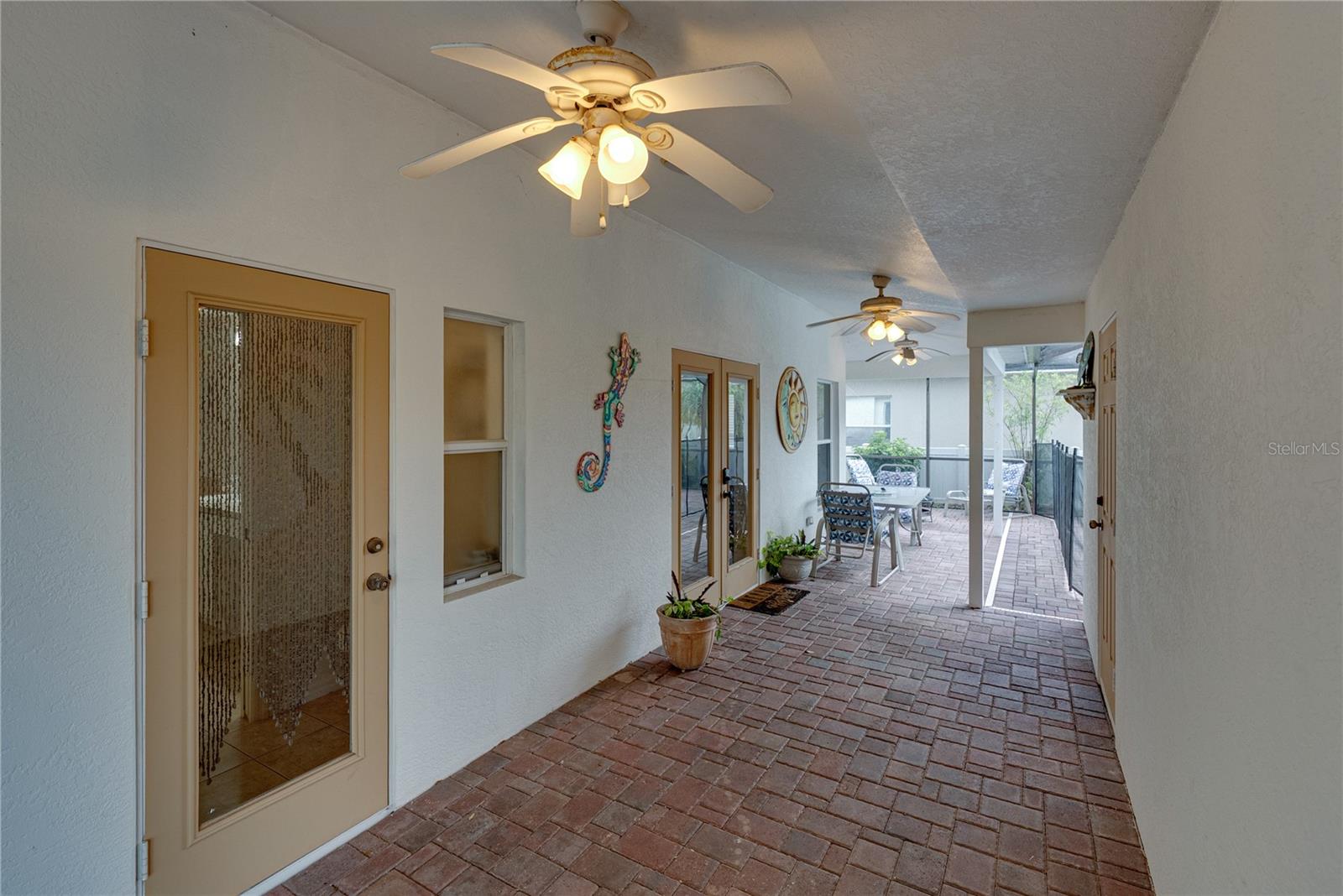 Breezeway between home and detached garage