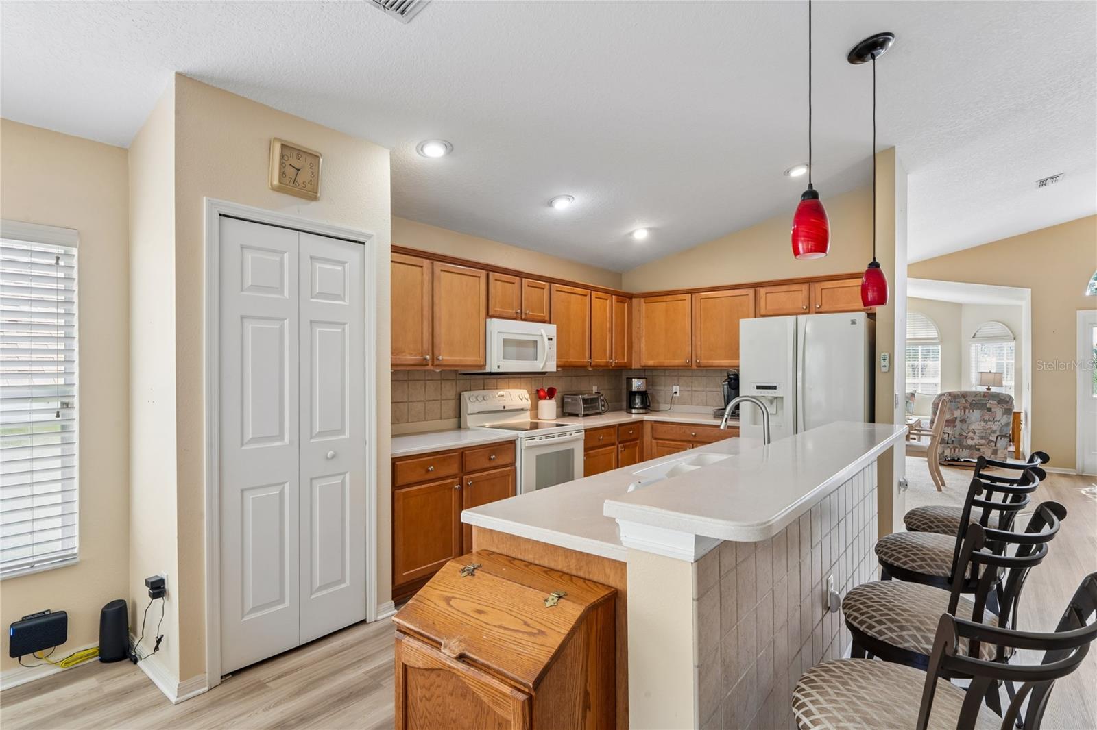 Pantry and island