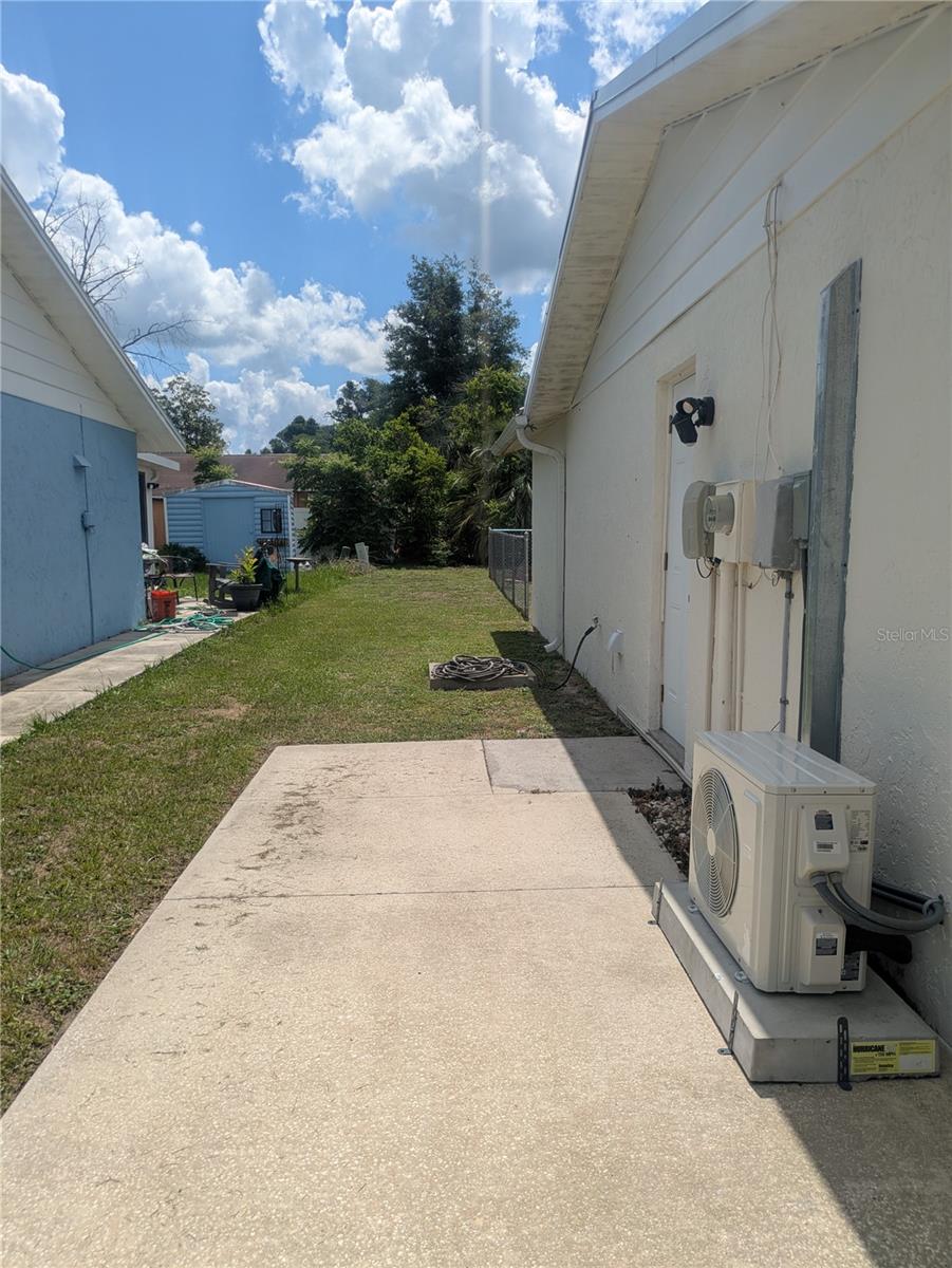 Side access to Garage