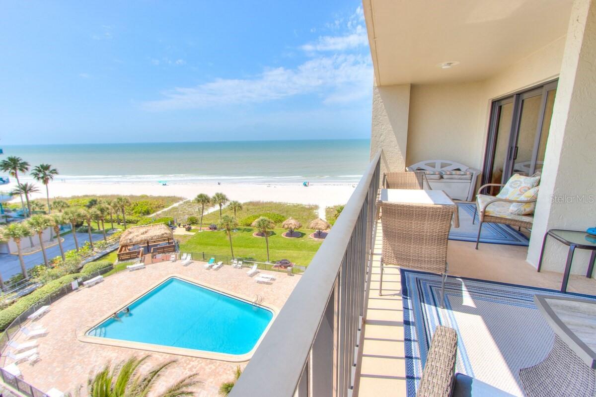 private south facing balcony