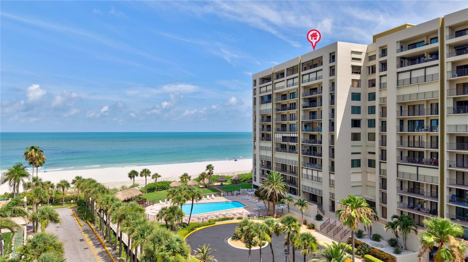 south facing beachfront heated pool