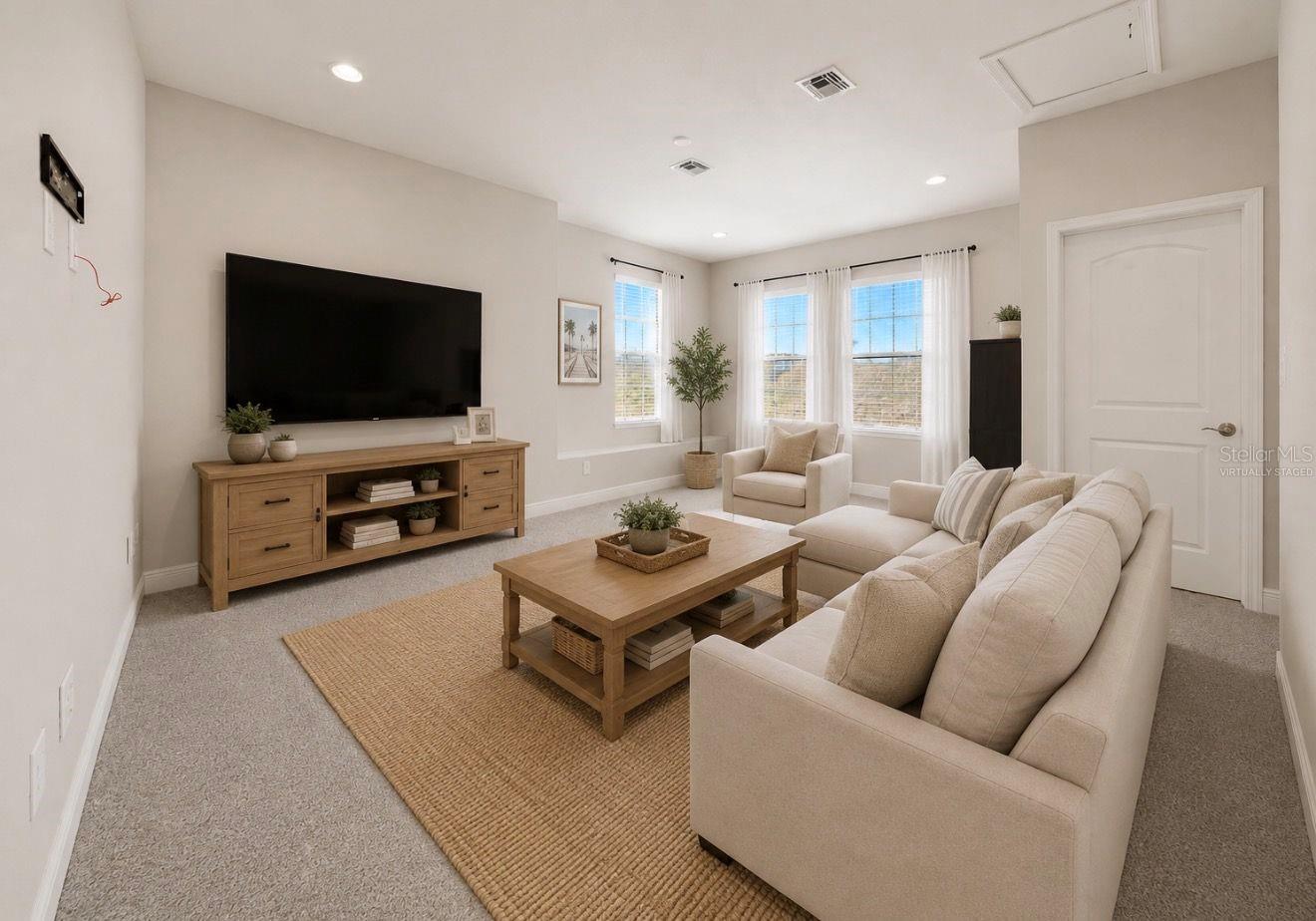 Virtually staged-Upstairs Bonus Room