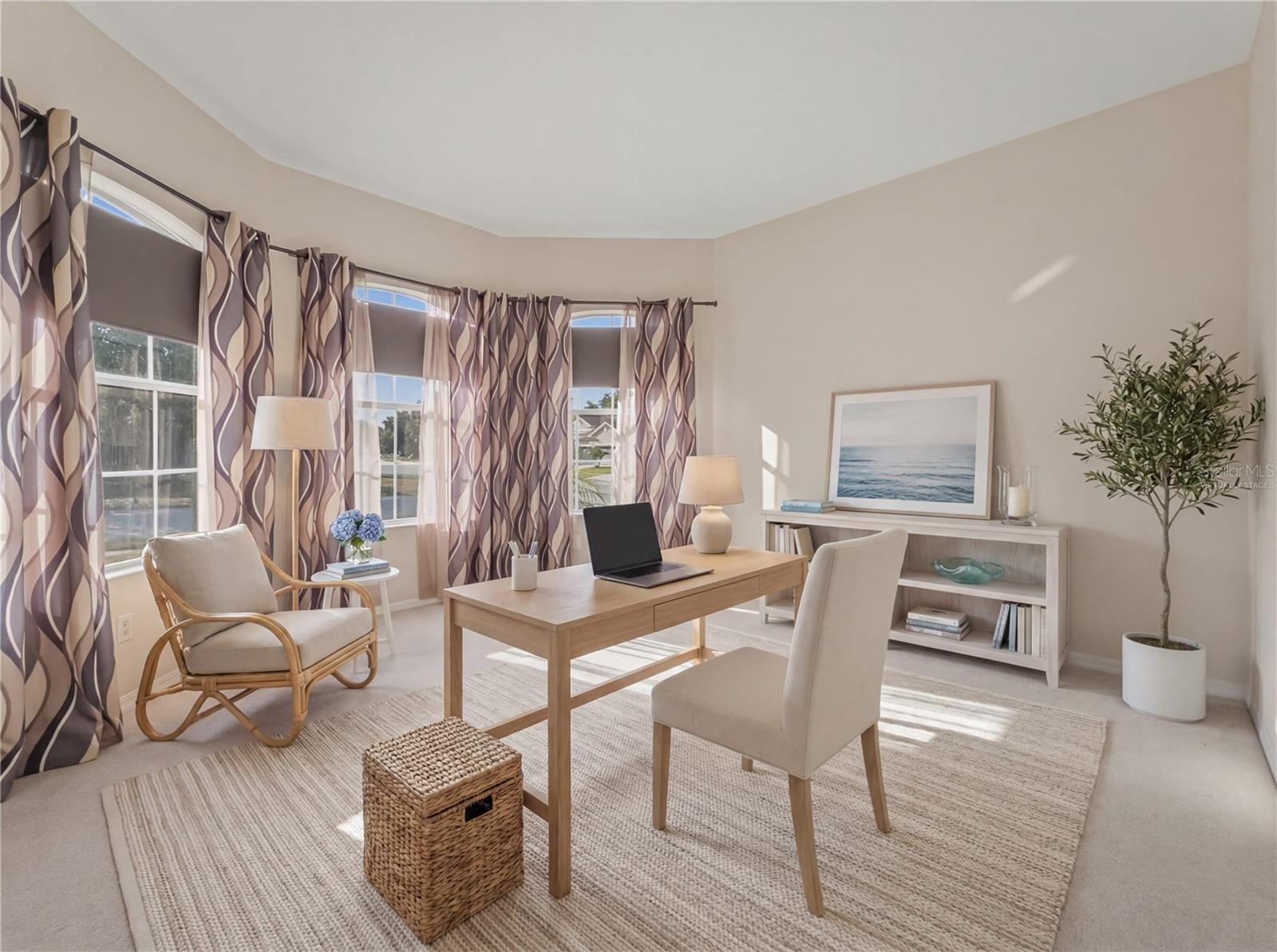 Virtually Staged Office / Den - 11530 Oyster Bay Circle, New Port Richey, FL 34654