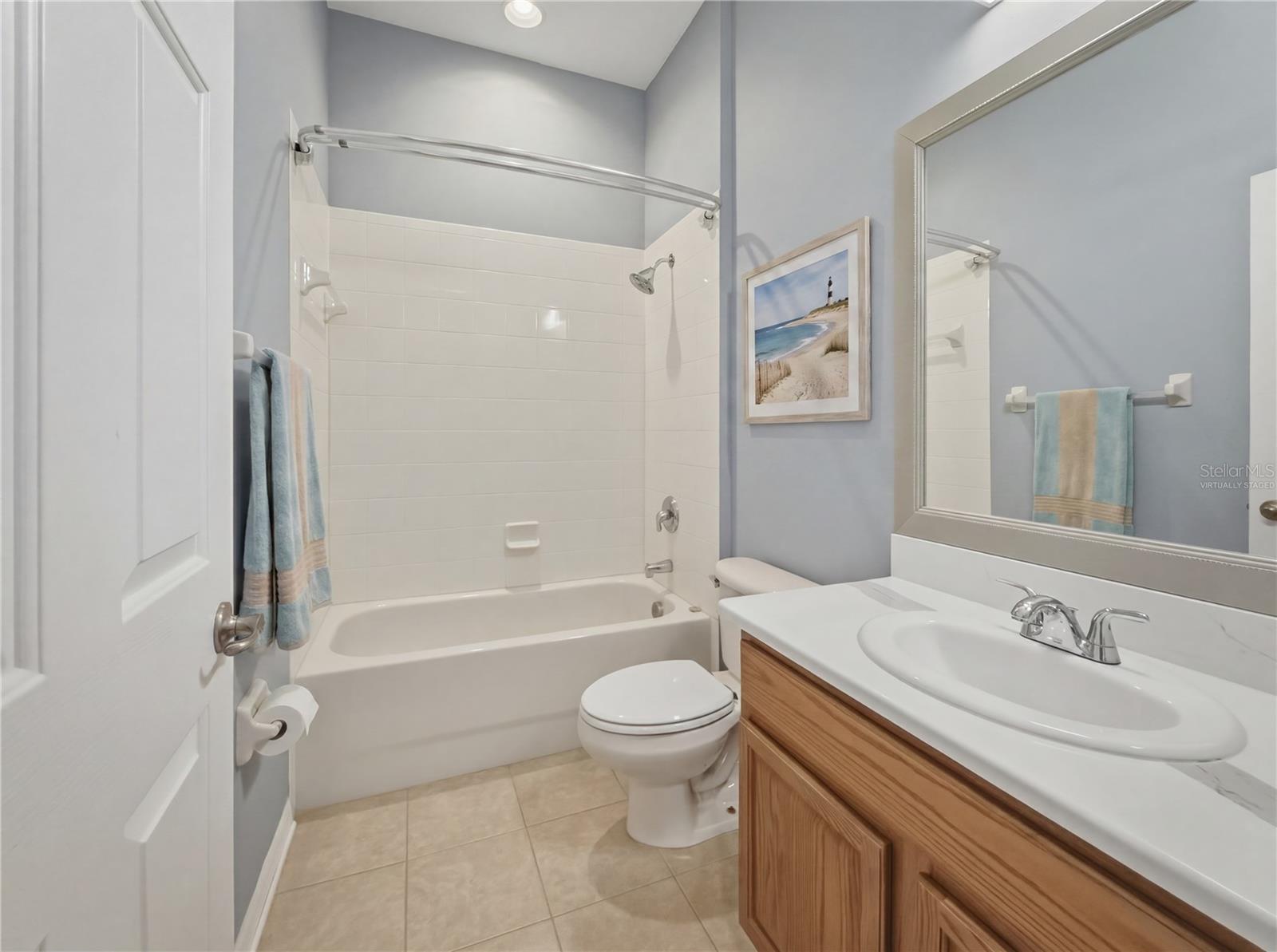 Virtually Staged Guest Bath 3 - 11530 Oyster Bay Circle, New Port Richey, FL 34654
