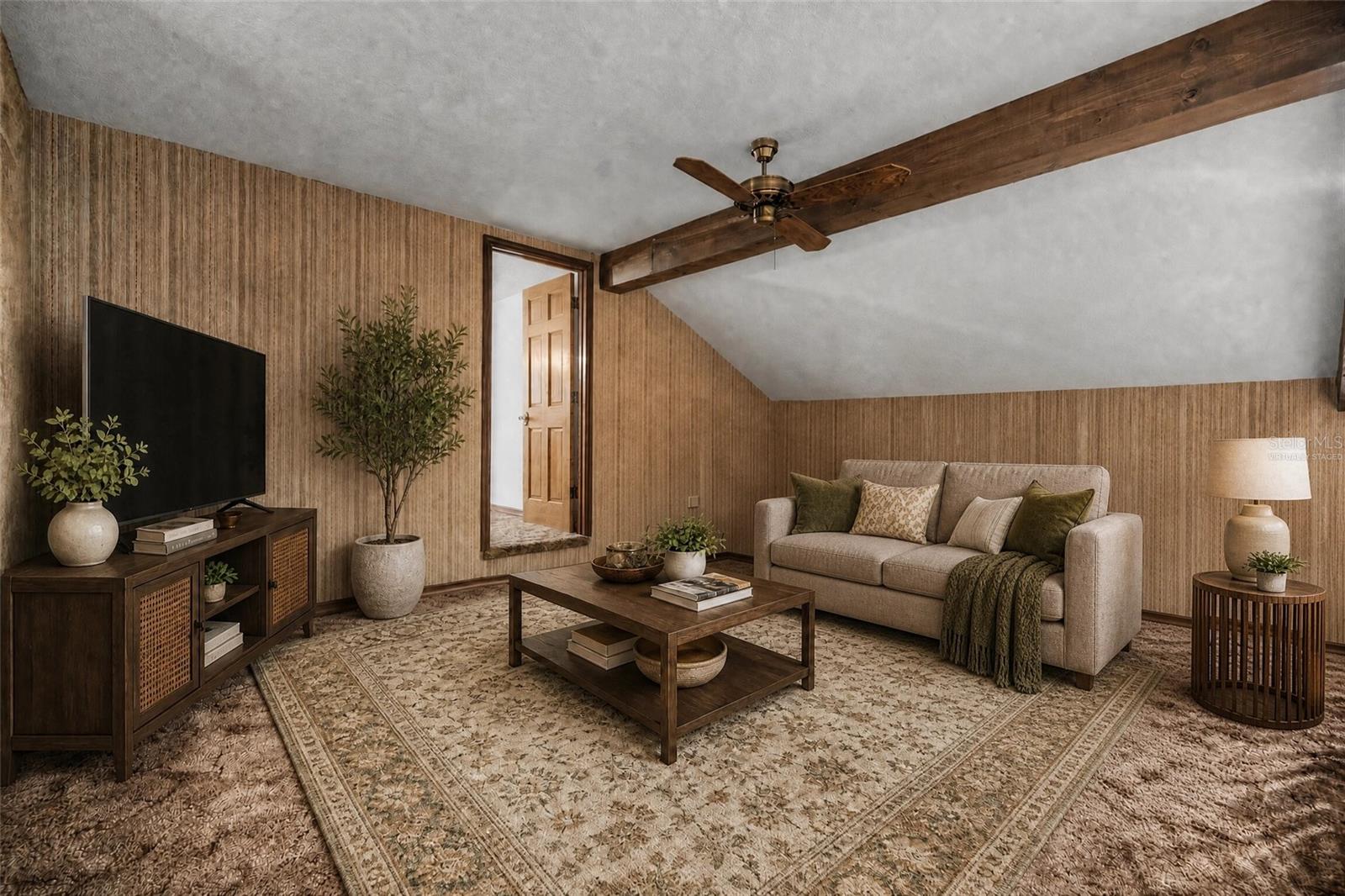Virtually Staged. Open loft.