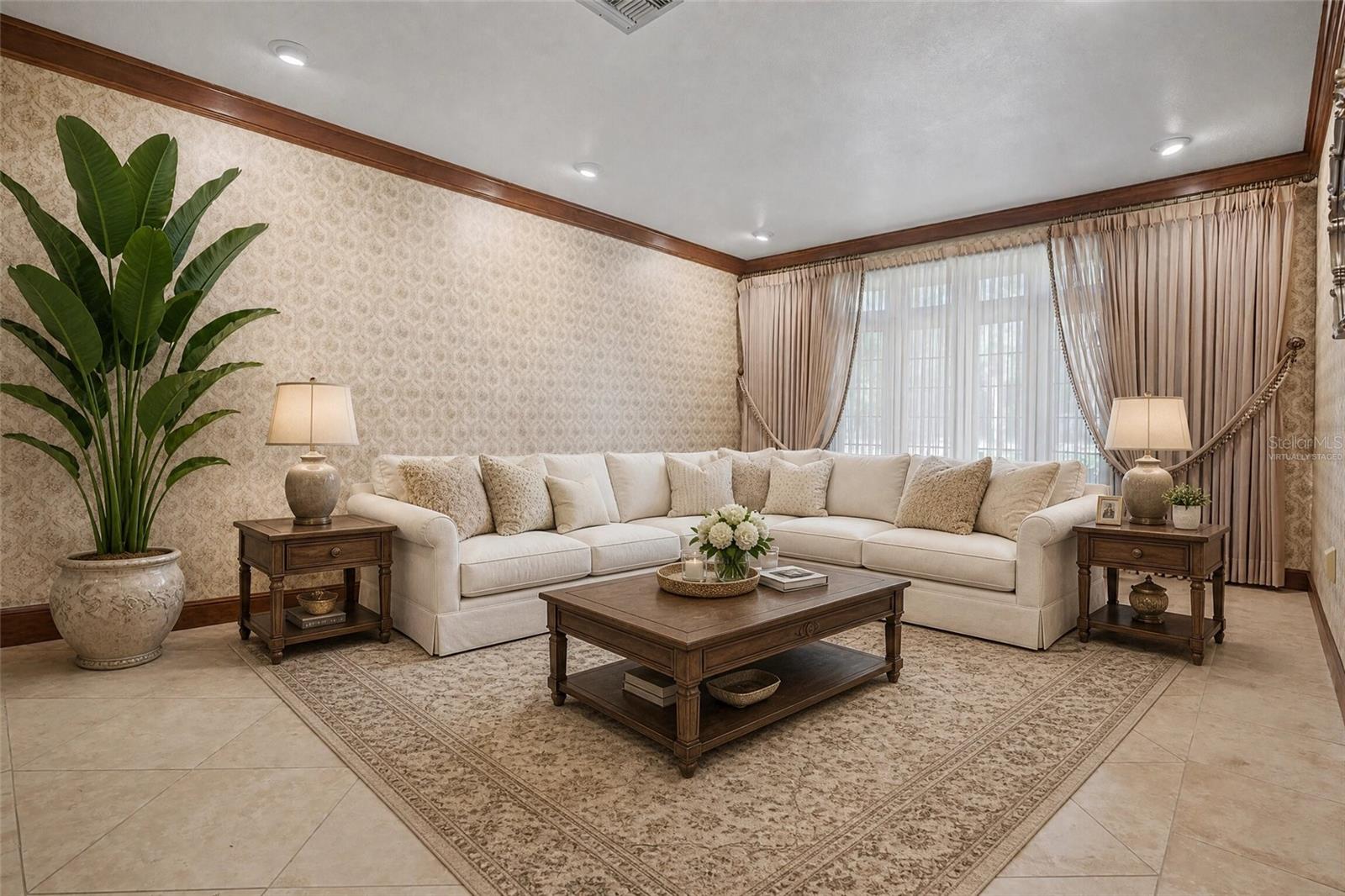 Virtually Staged. Formal Living room