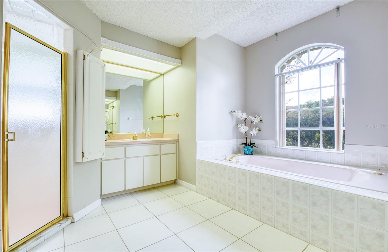 Master Bath Showing Door To Shower Stall
