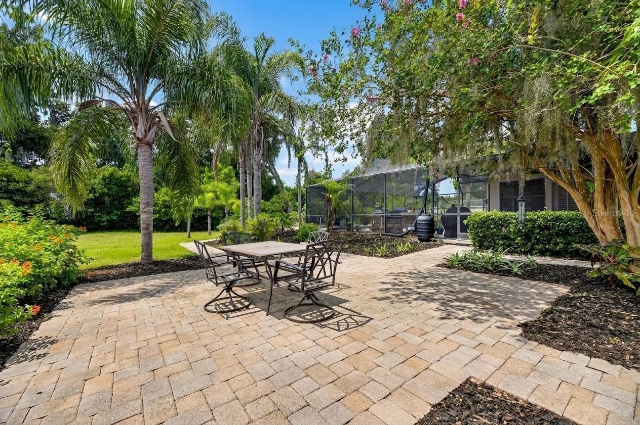 Additional patio adjacent to pool area.