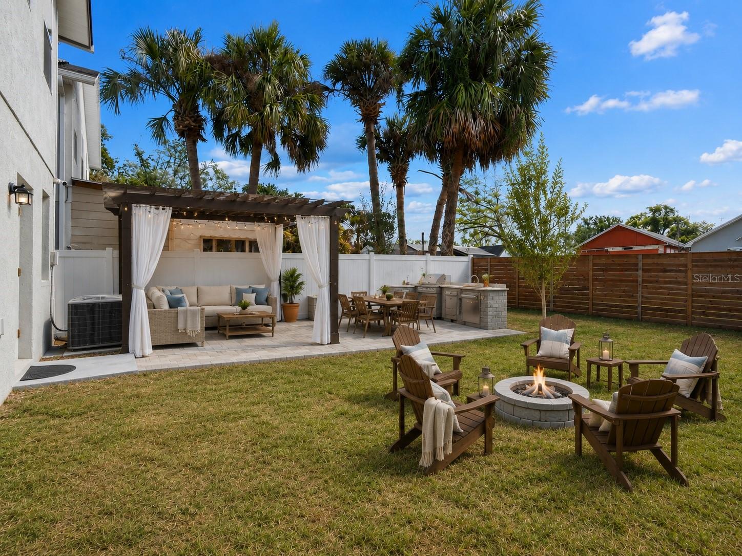 Virtually created outdoor