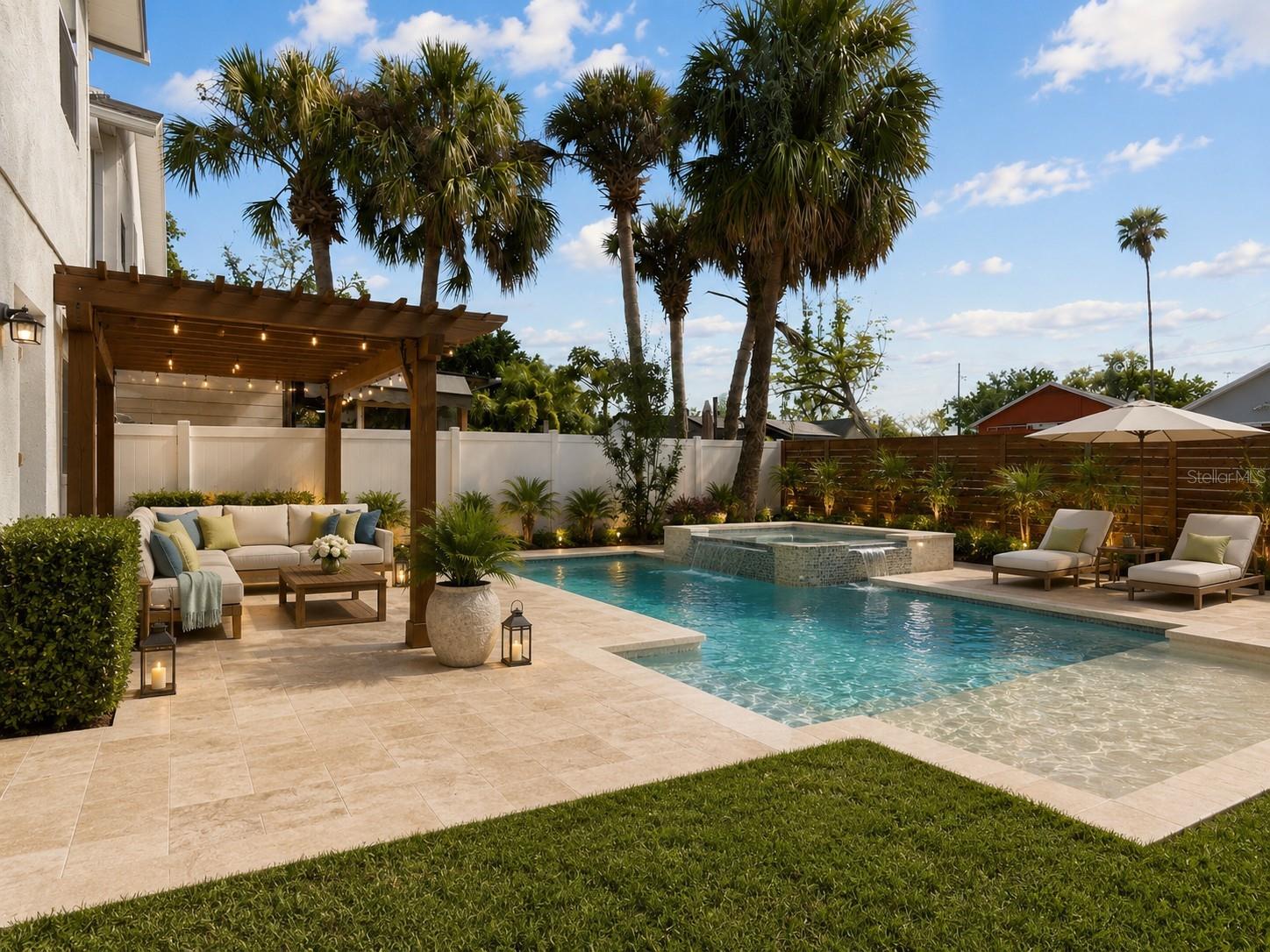Virtually created outdoor