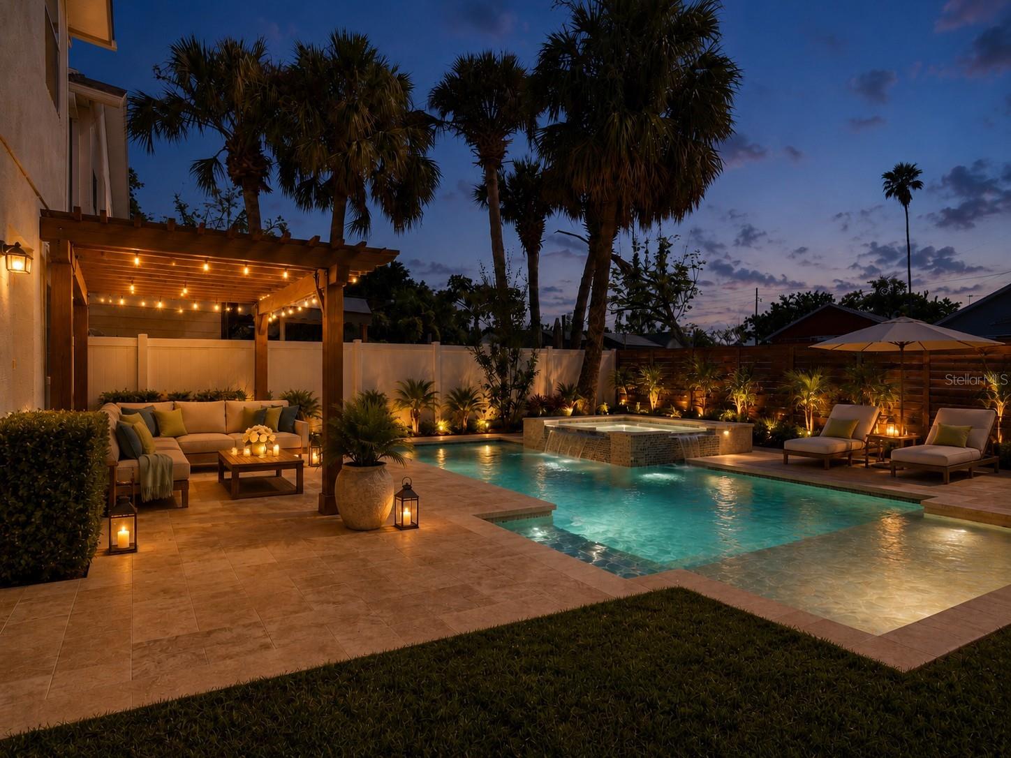 Virtually created outdoor