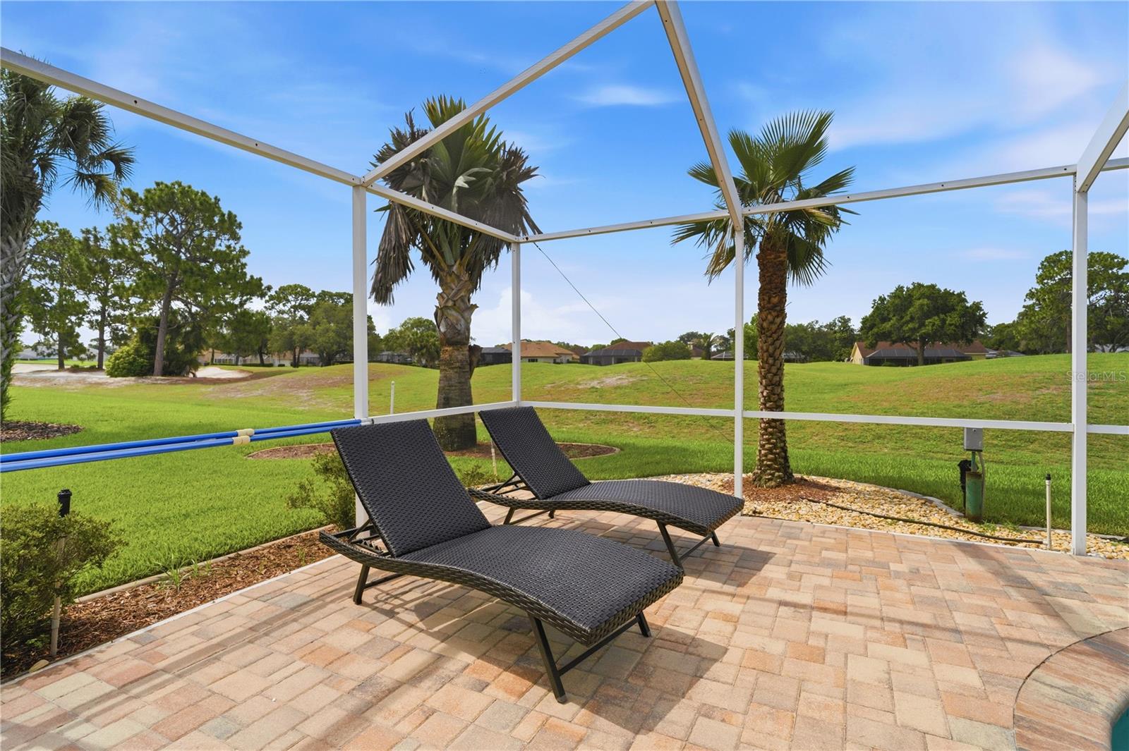 Pool screened w/ vie Golf Course