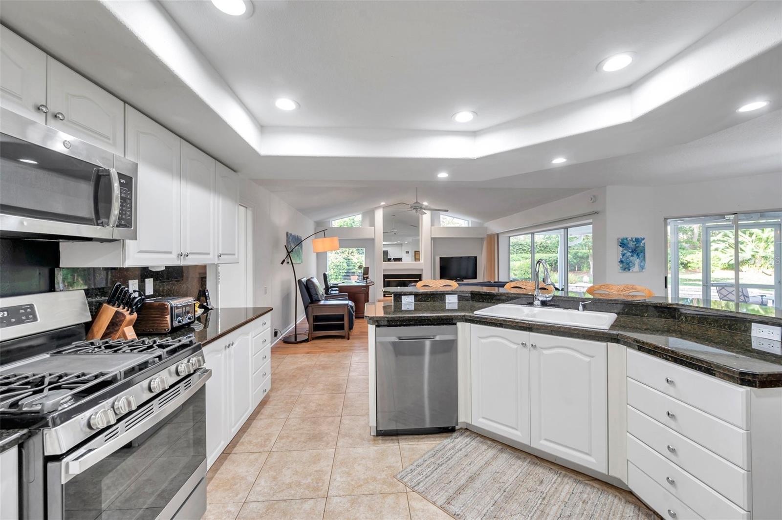 Kitchen and kitchen island