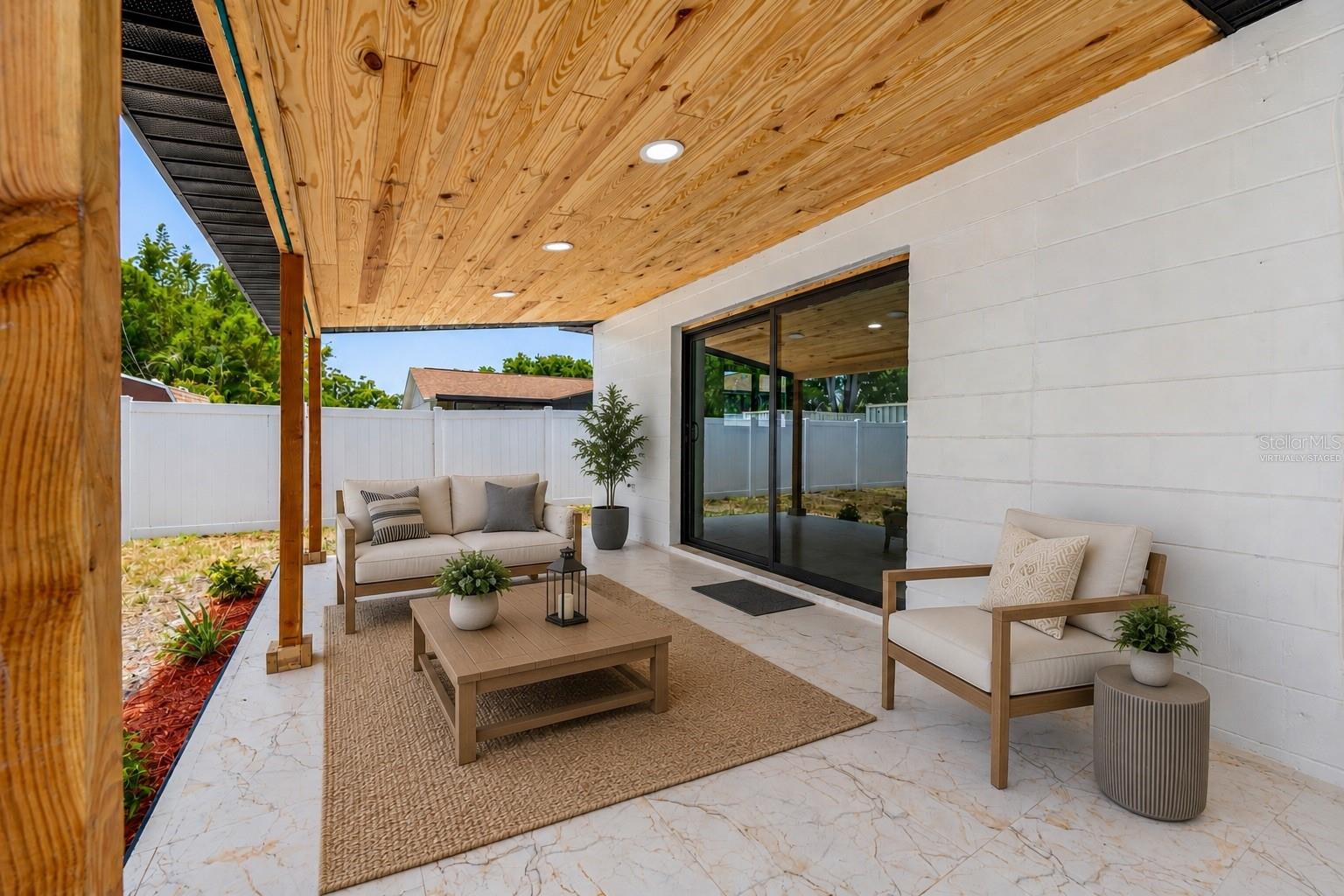 Back Porch Virtually Staged