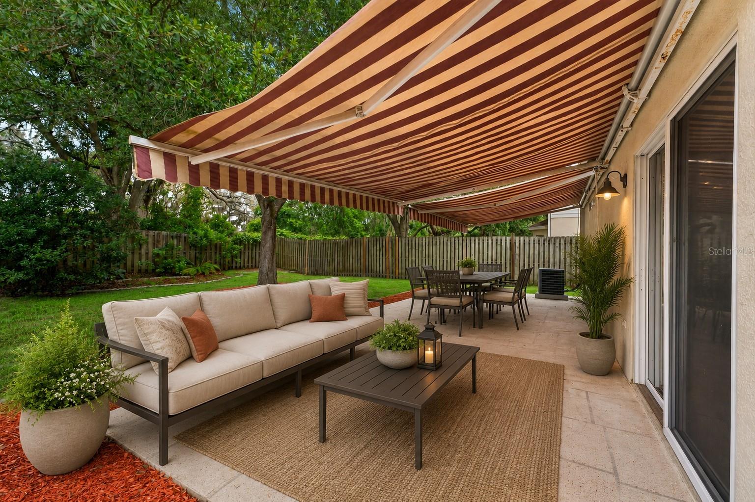Large Patio with Awnings
