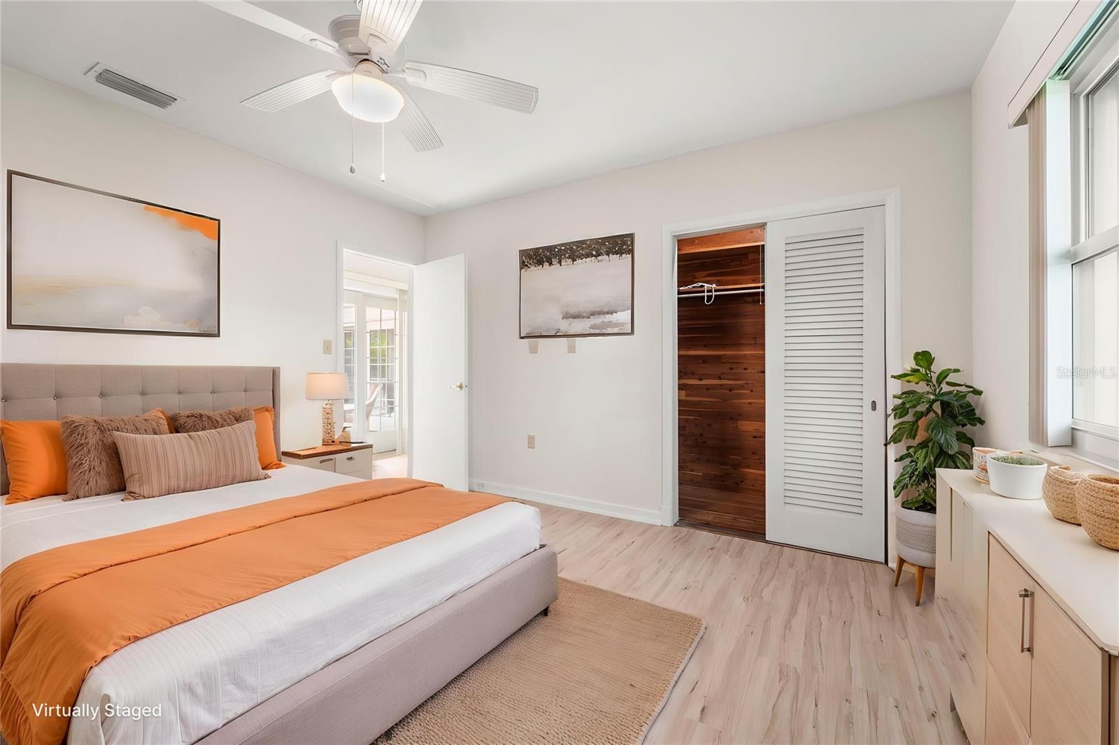 bedroom staged