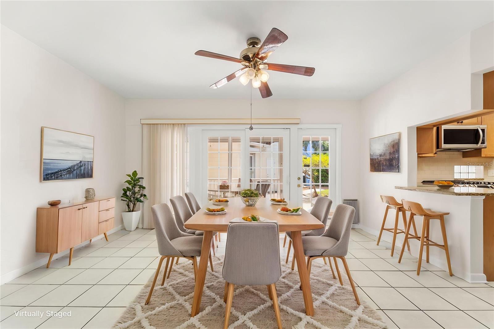 Dining room leading out to back porch