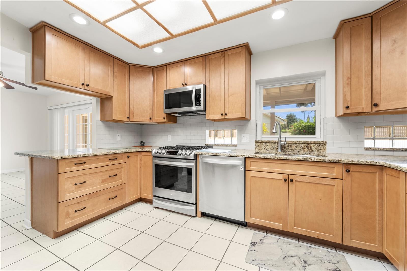 Plenty of cabinet space in this beautifully updated kitchen