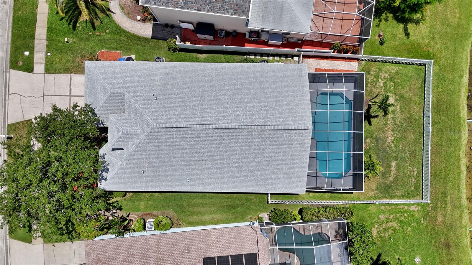 Aerial of house