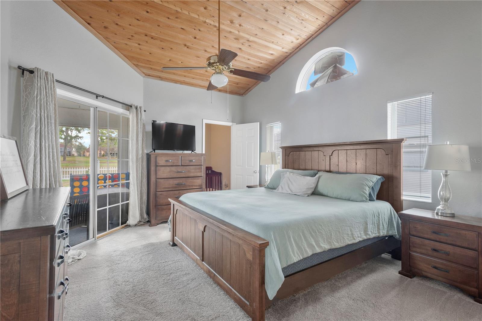 Primary Suite/Vaulted Wood Ceiling