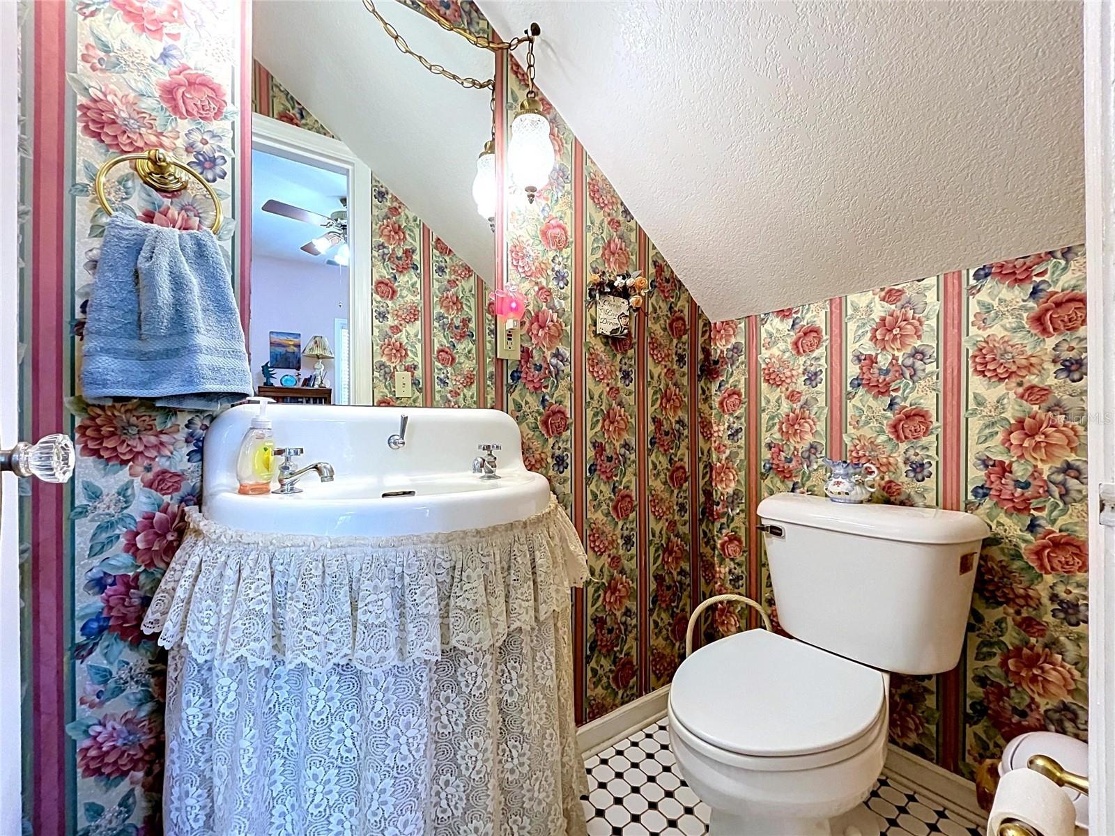 Under the stairs half bath