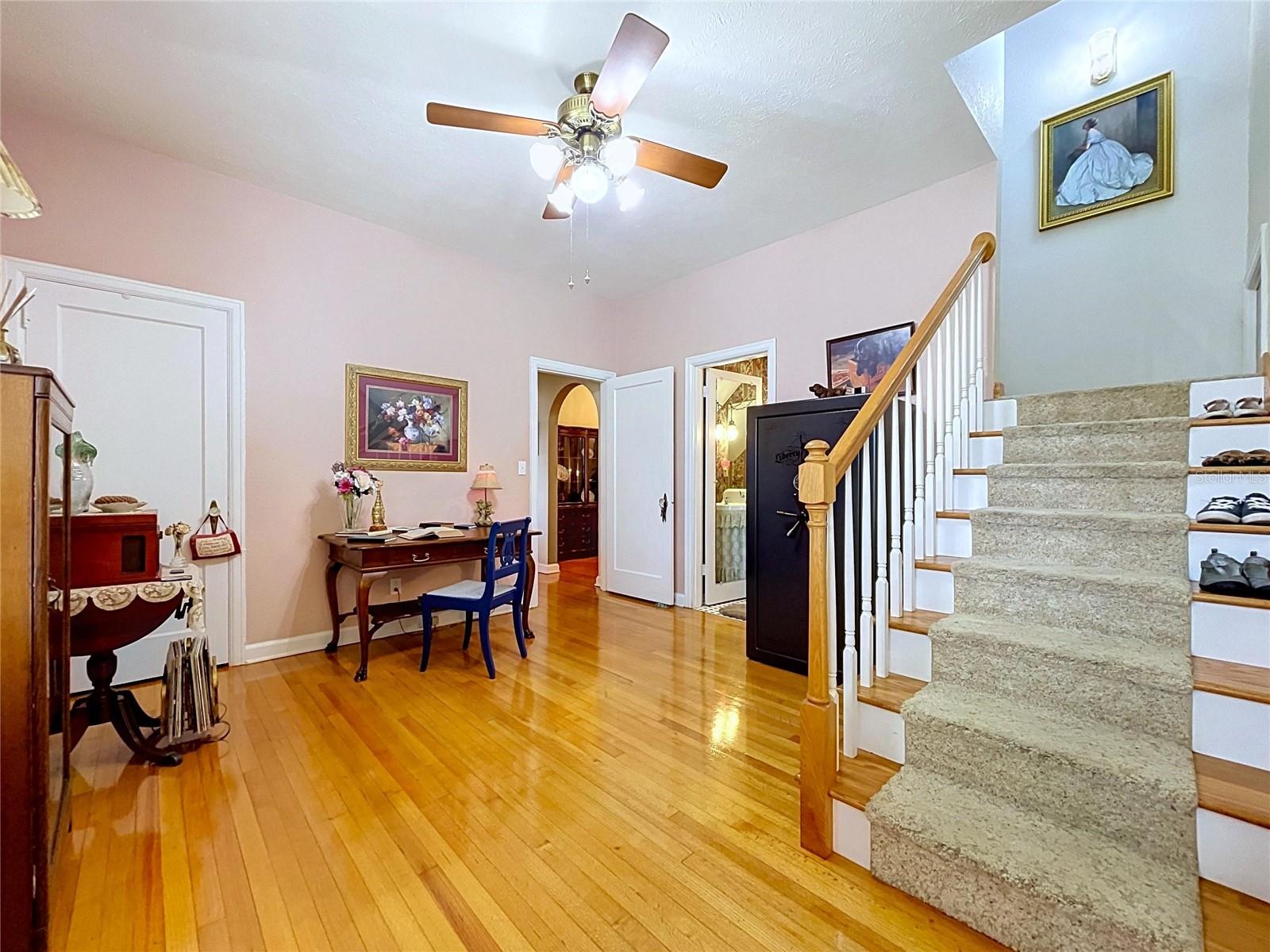Upstairs to primary bedroom