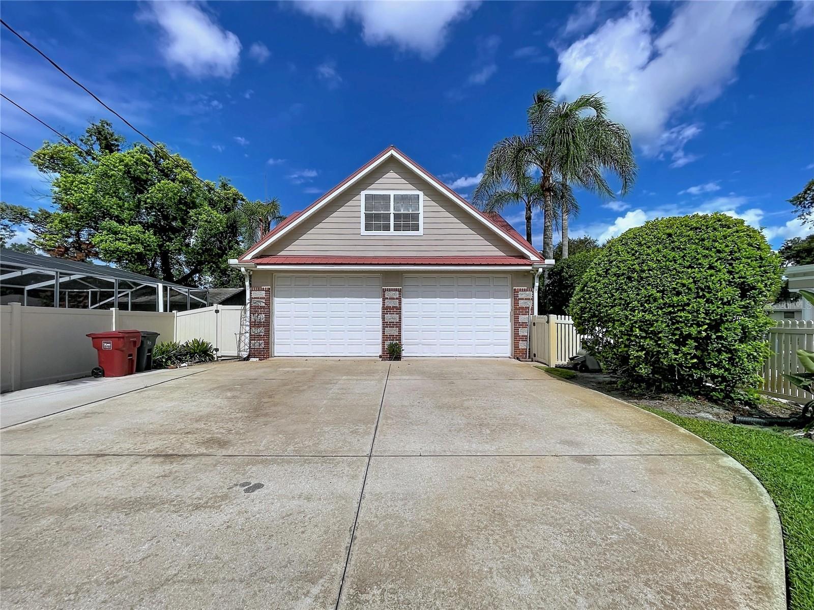 Detached 20x36 garage with full bath and upstairs studio