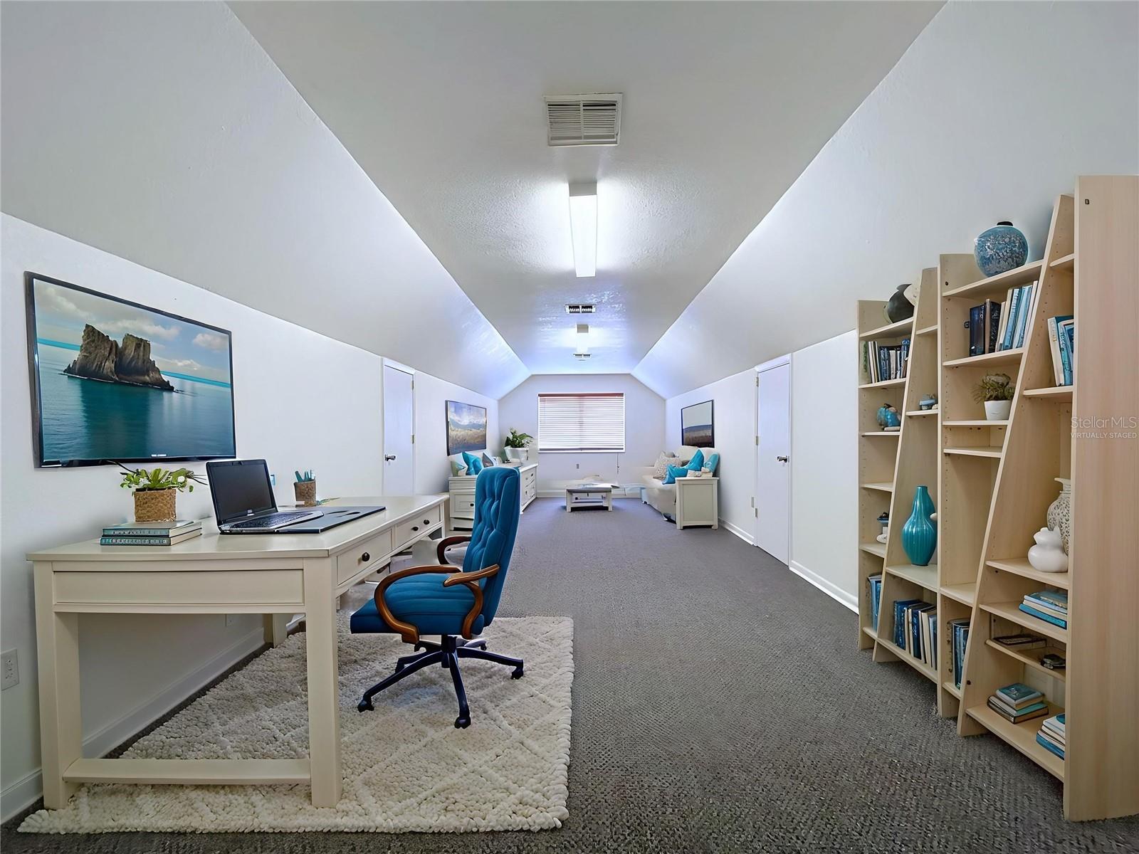 Studio above garage-virtually staged