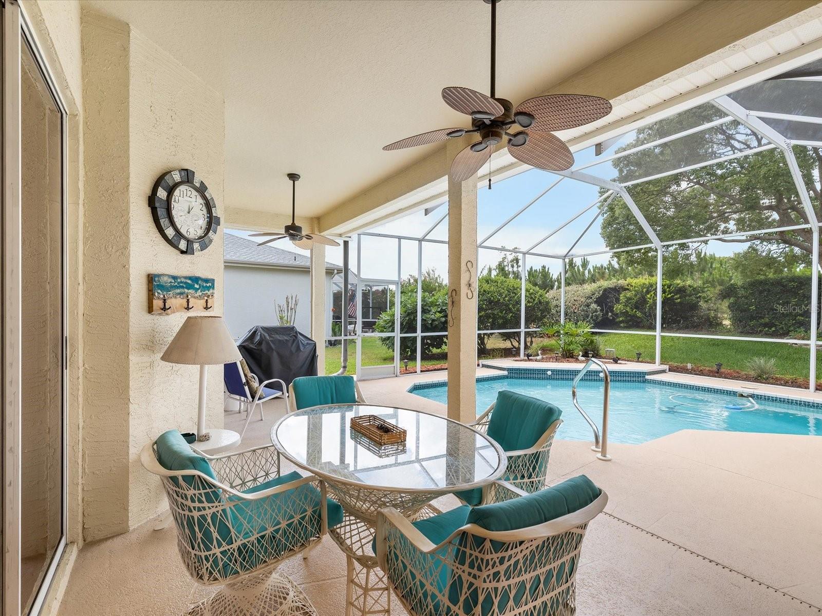 Pool area and Lanai