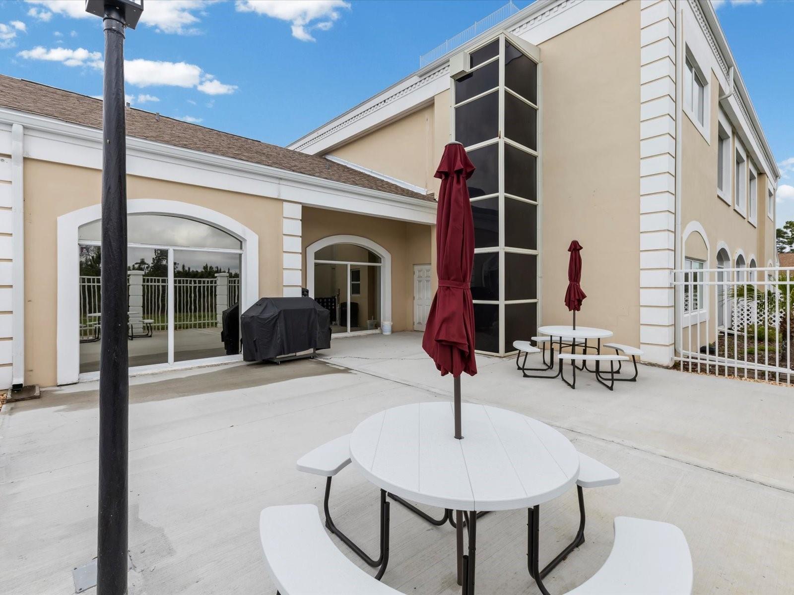 BBQ area at the clubhouse