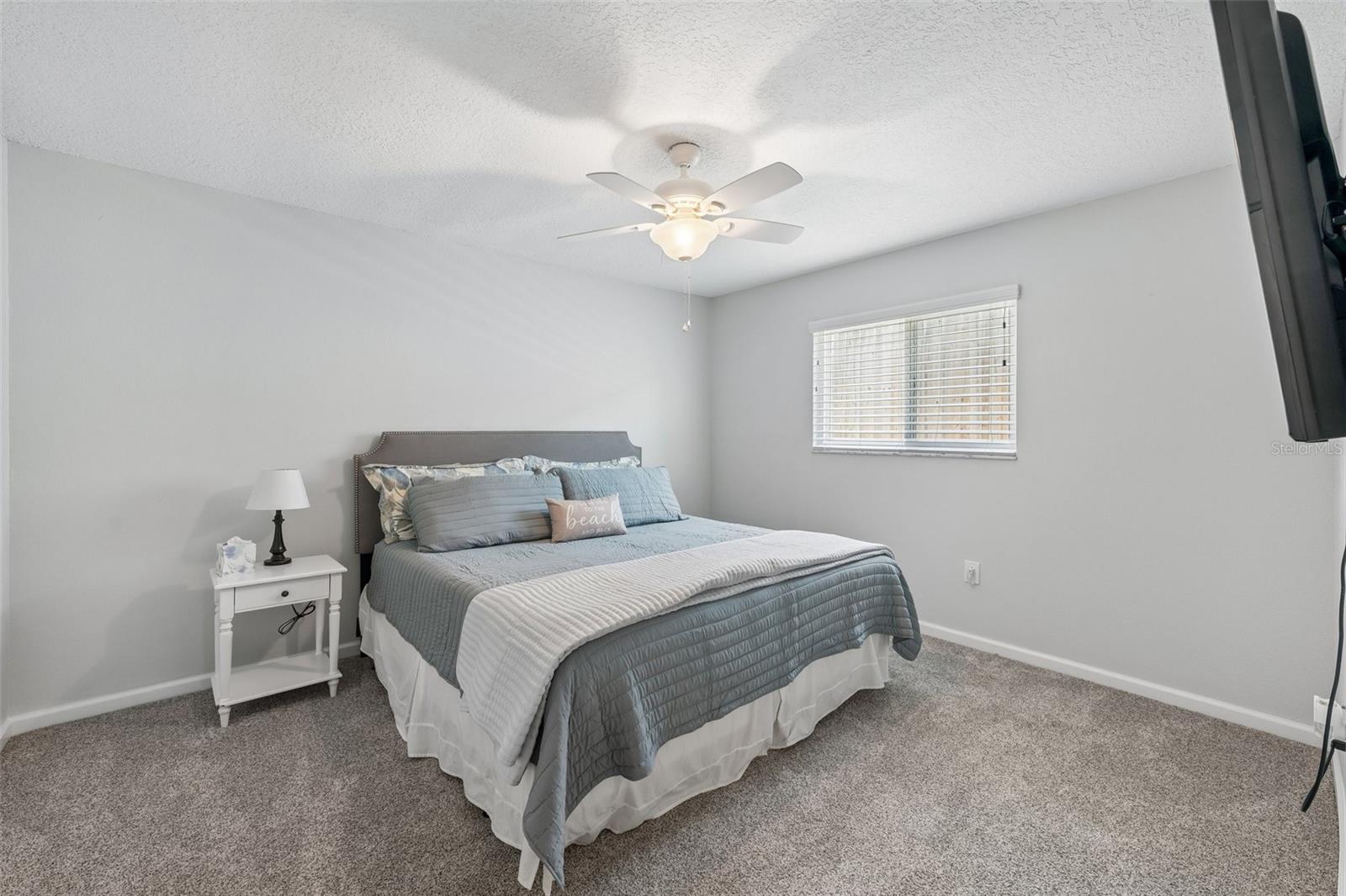 Second bedroom with wall of closets