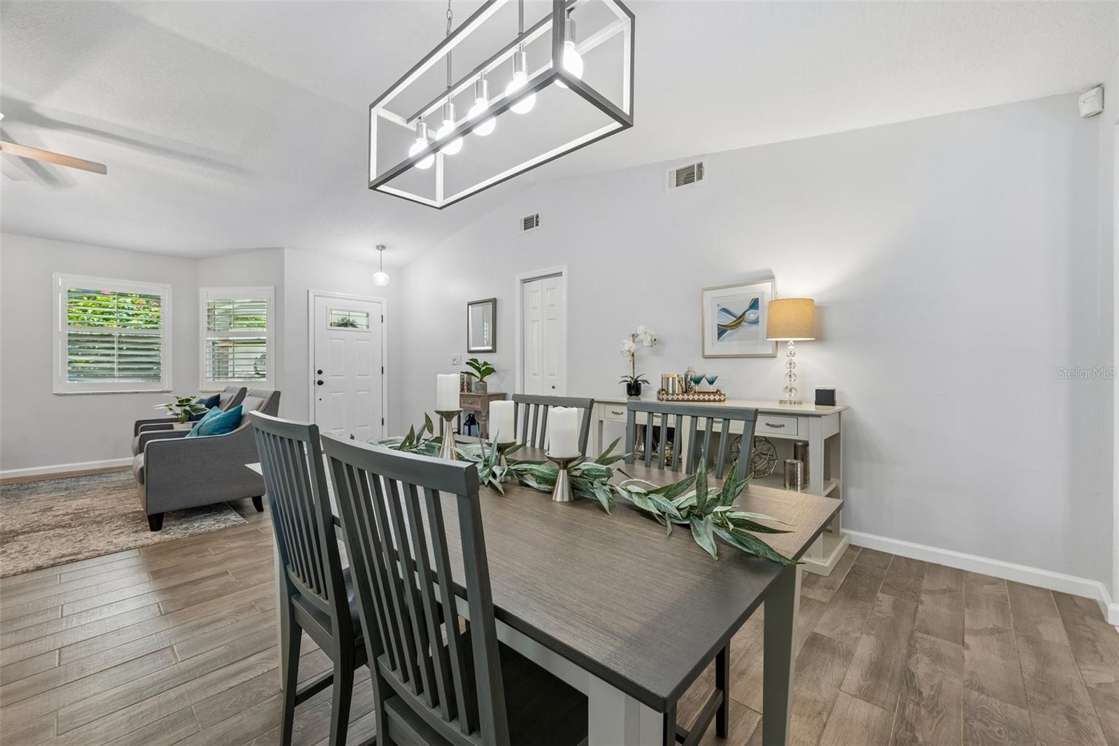 Formal dining room adjacent to living room