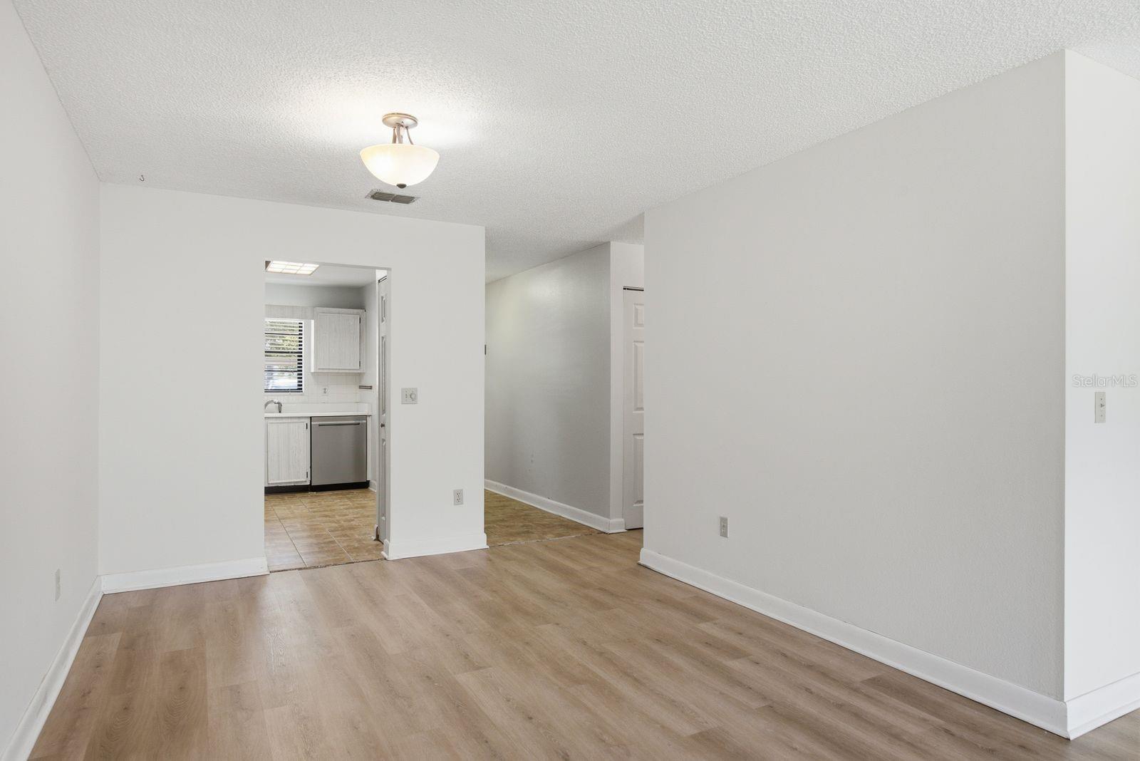 Bedrooms off living room