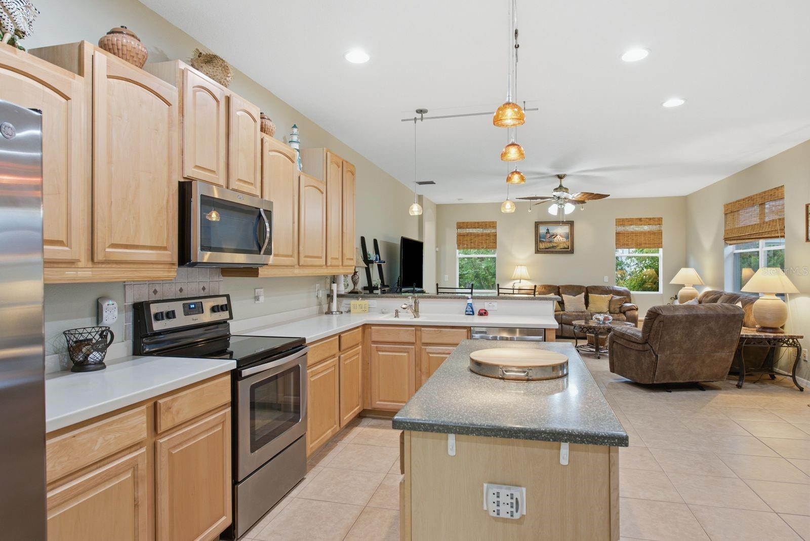 Corian countertops wood cabinets