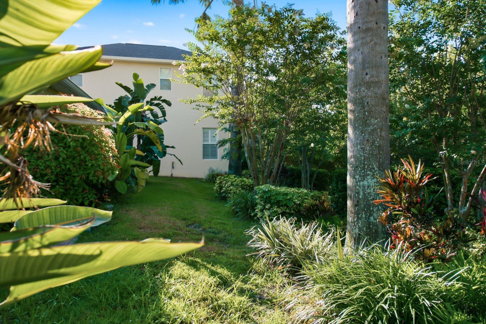Lush landscaping
