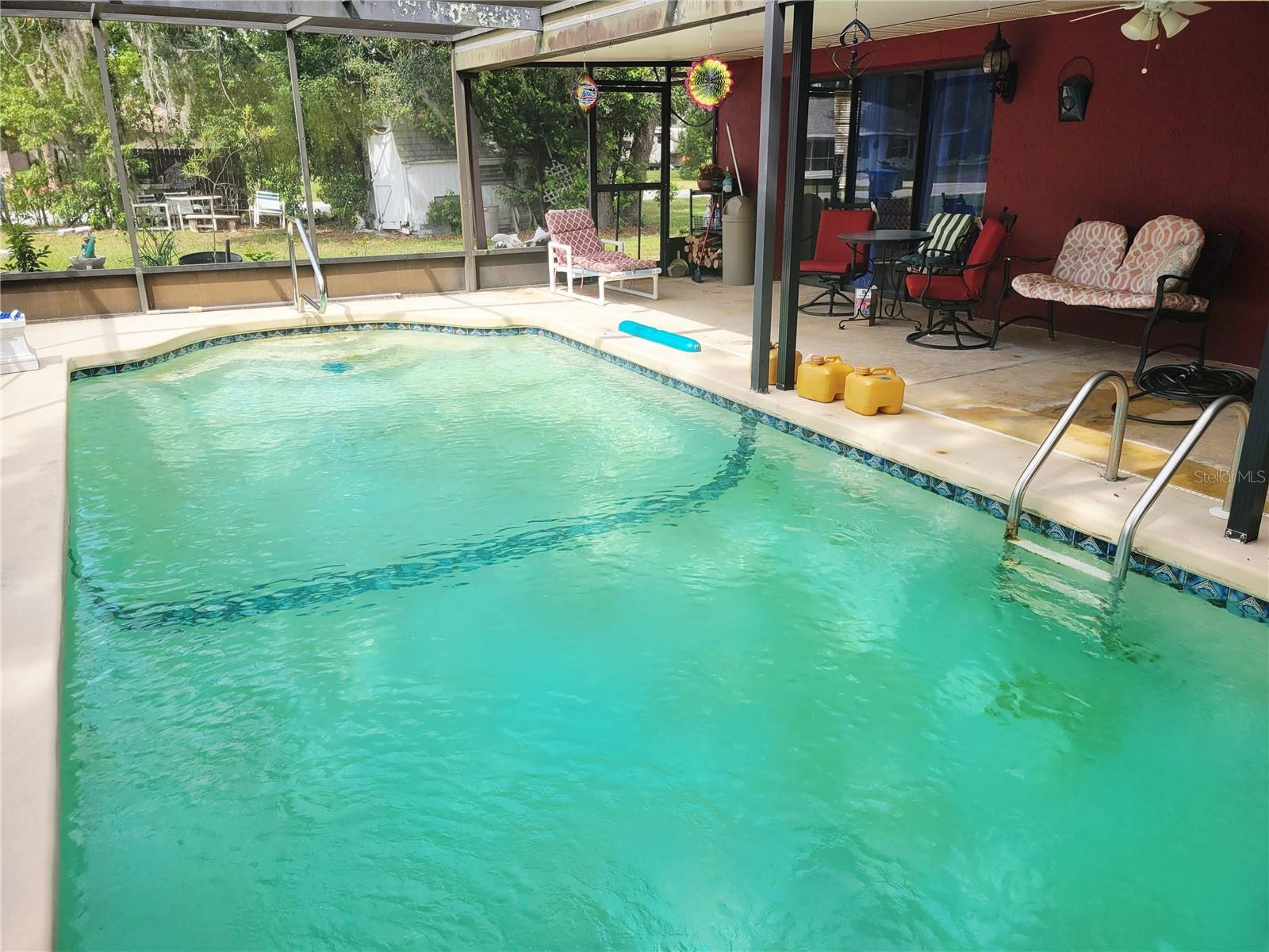 Pool with covered lanai