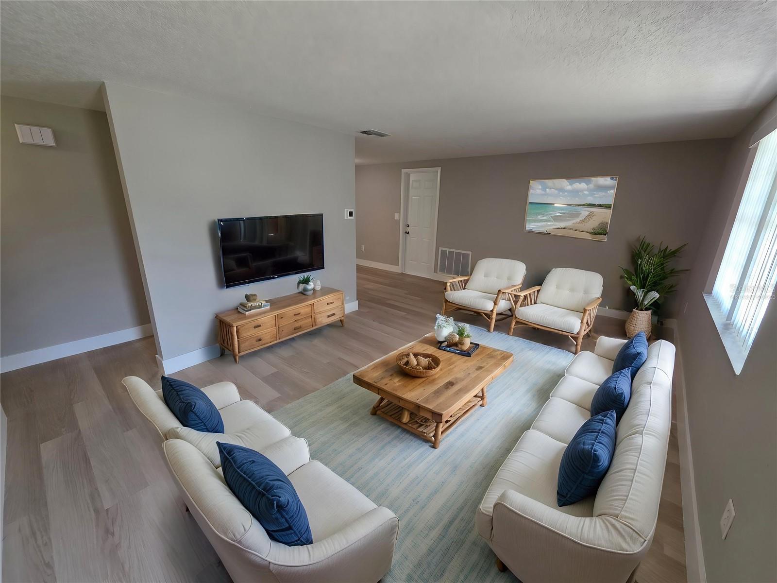Virtually Staged Living Room
