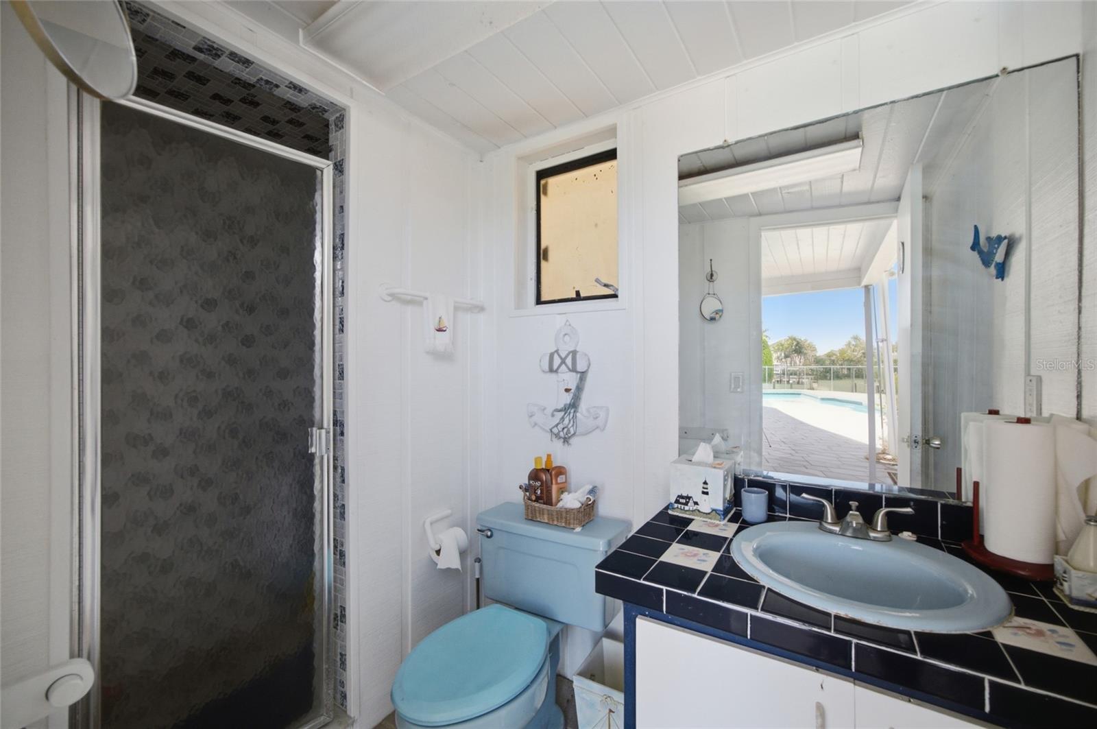 Outside pool bathroom