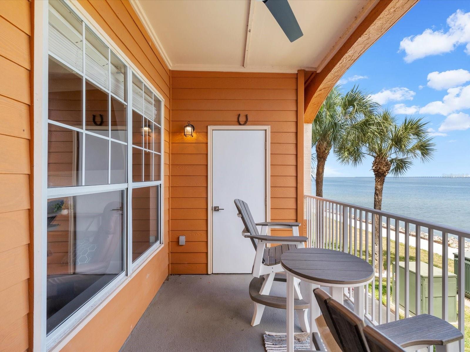 Open Bay Views from Unit 9-116’s Large Balcony