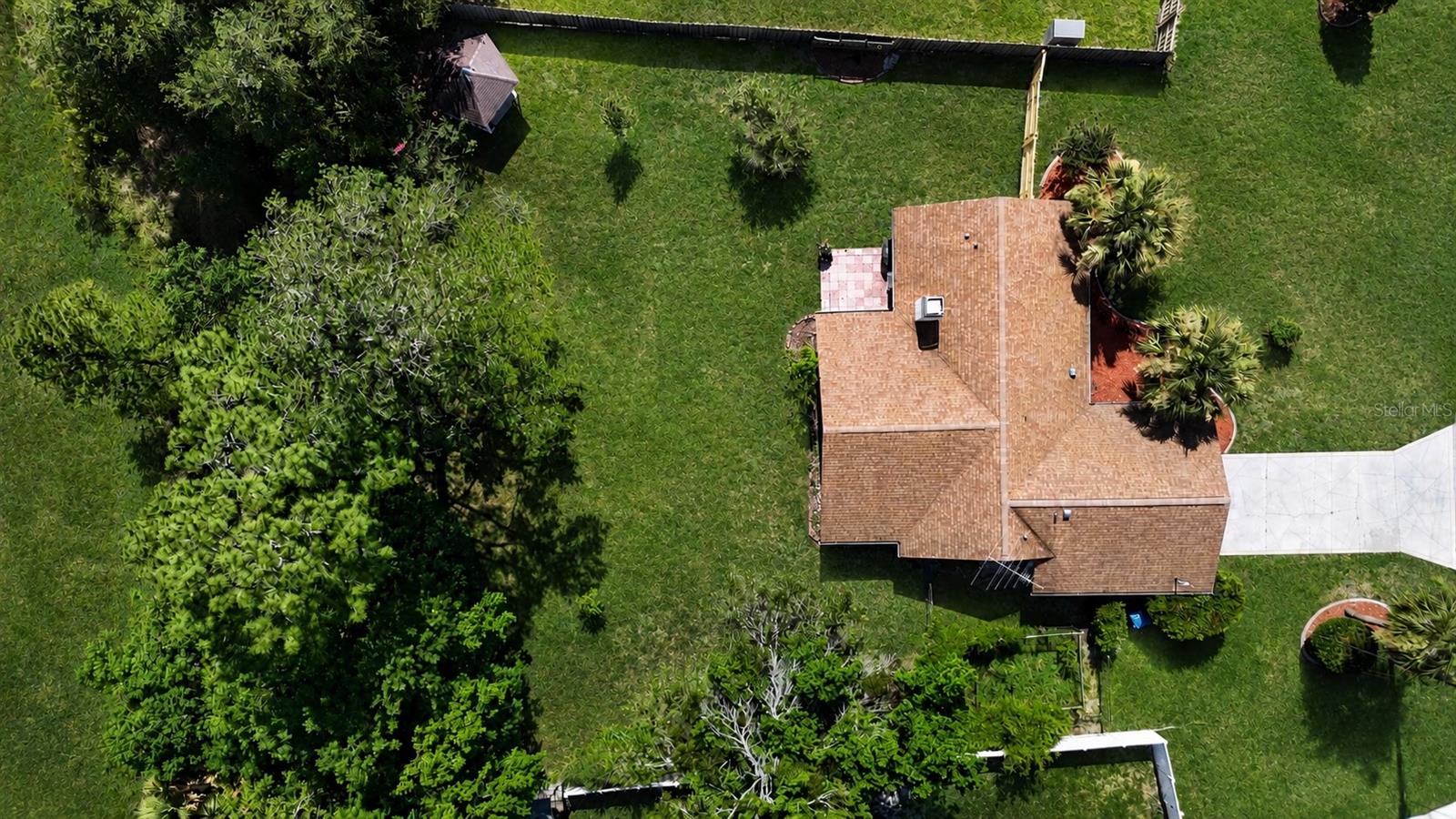 Drone Shot Staged Grass