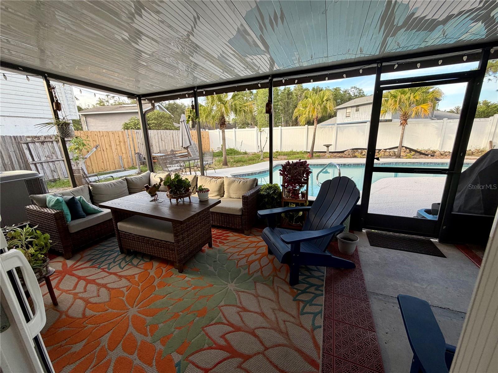 Screened lanai for outdoor relaxing and entertaining