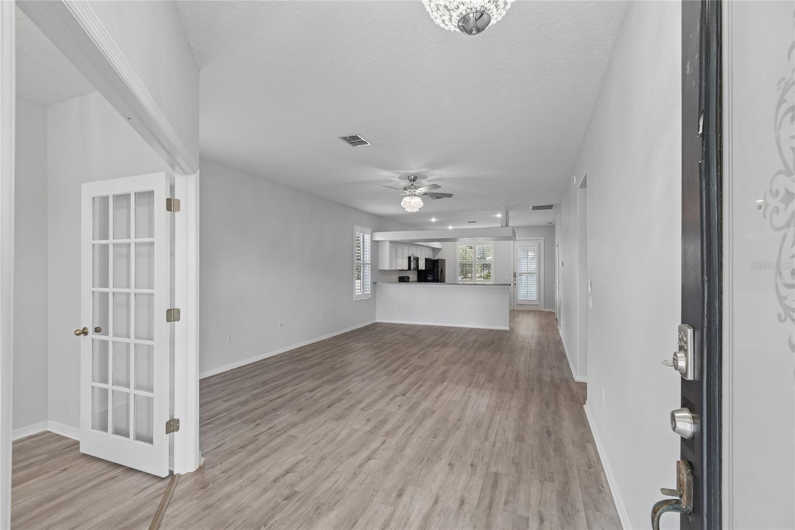 Front entry into the living room