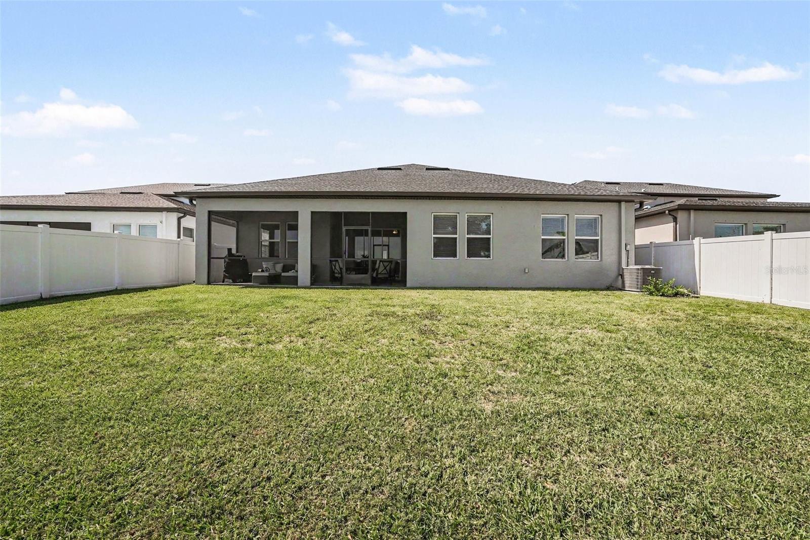 Oversized private fenced backyard!