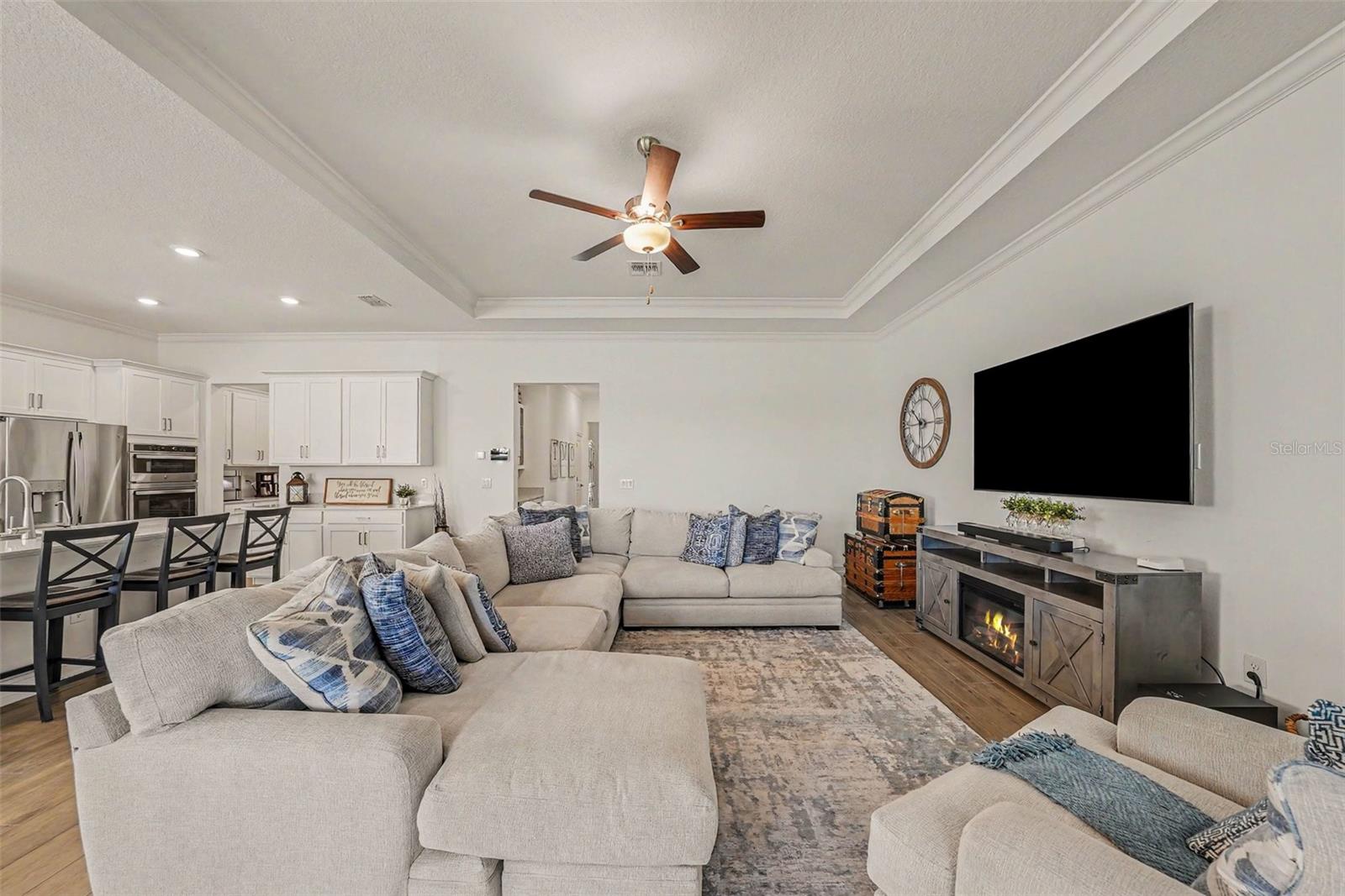 Movie nights are perfect in this oversized great room!