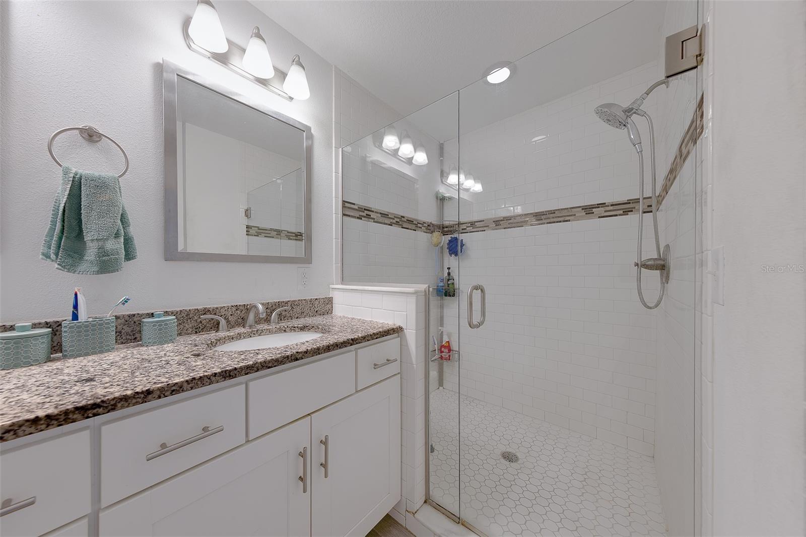 Glass enclosed shower
