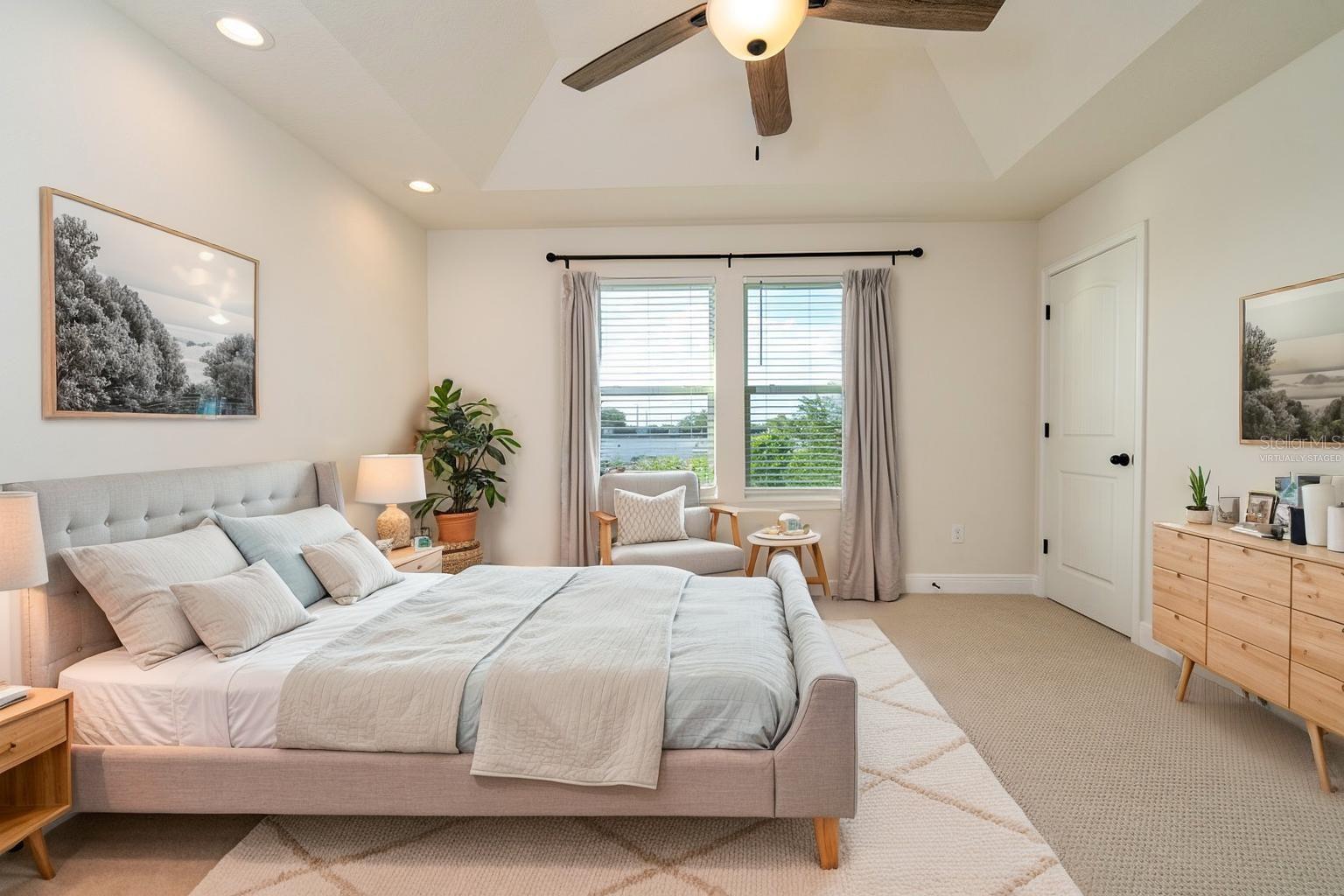 Primary Bedroom virtually staged